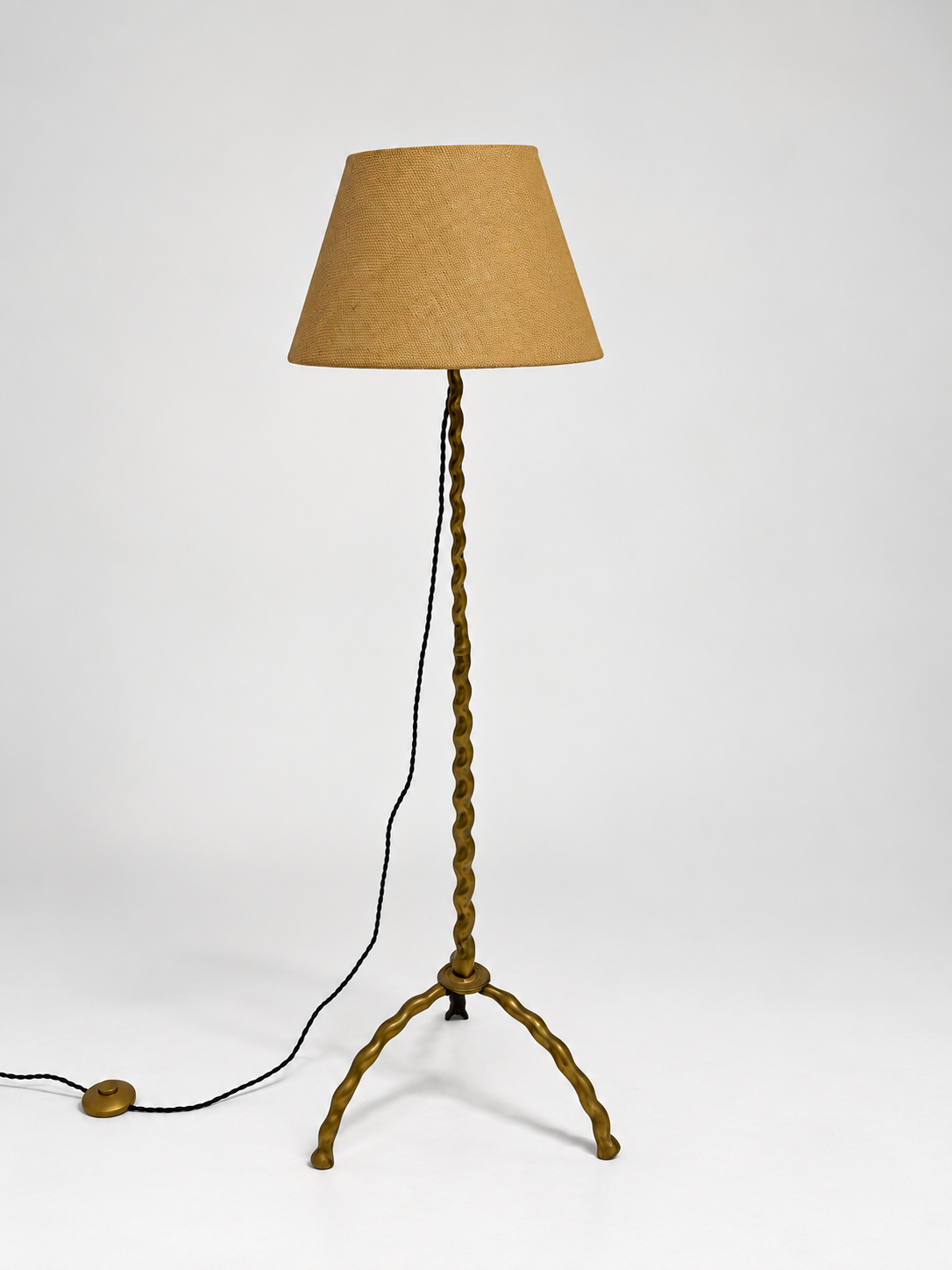 Vintage French Brass Floor Lamp