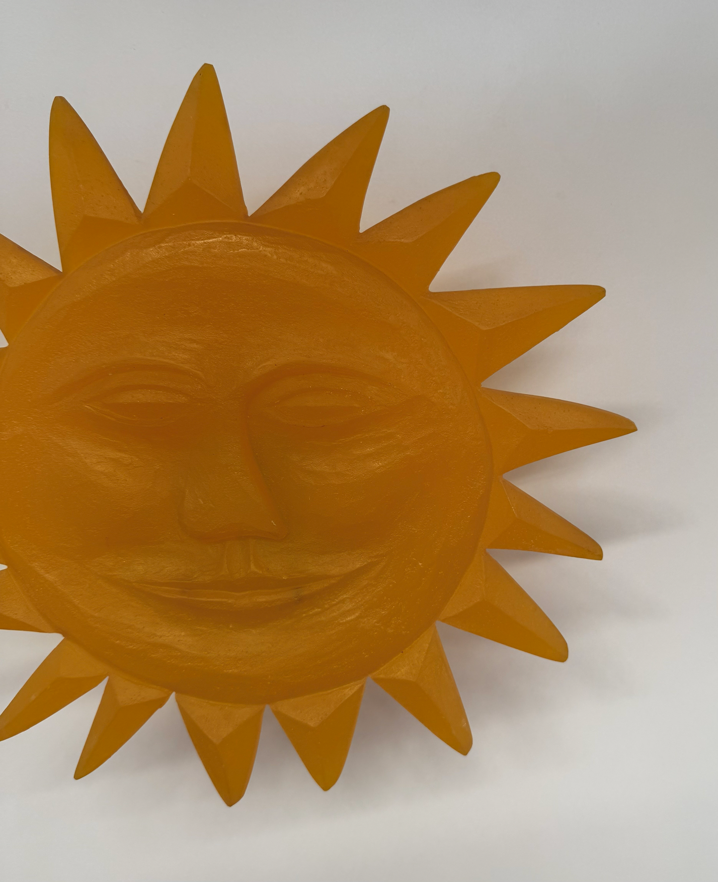 Vintage French Resin Sun Wall Light