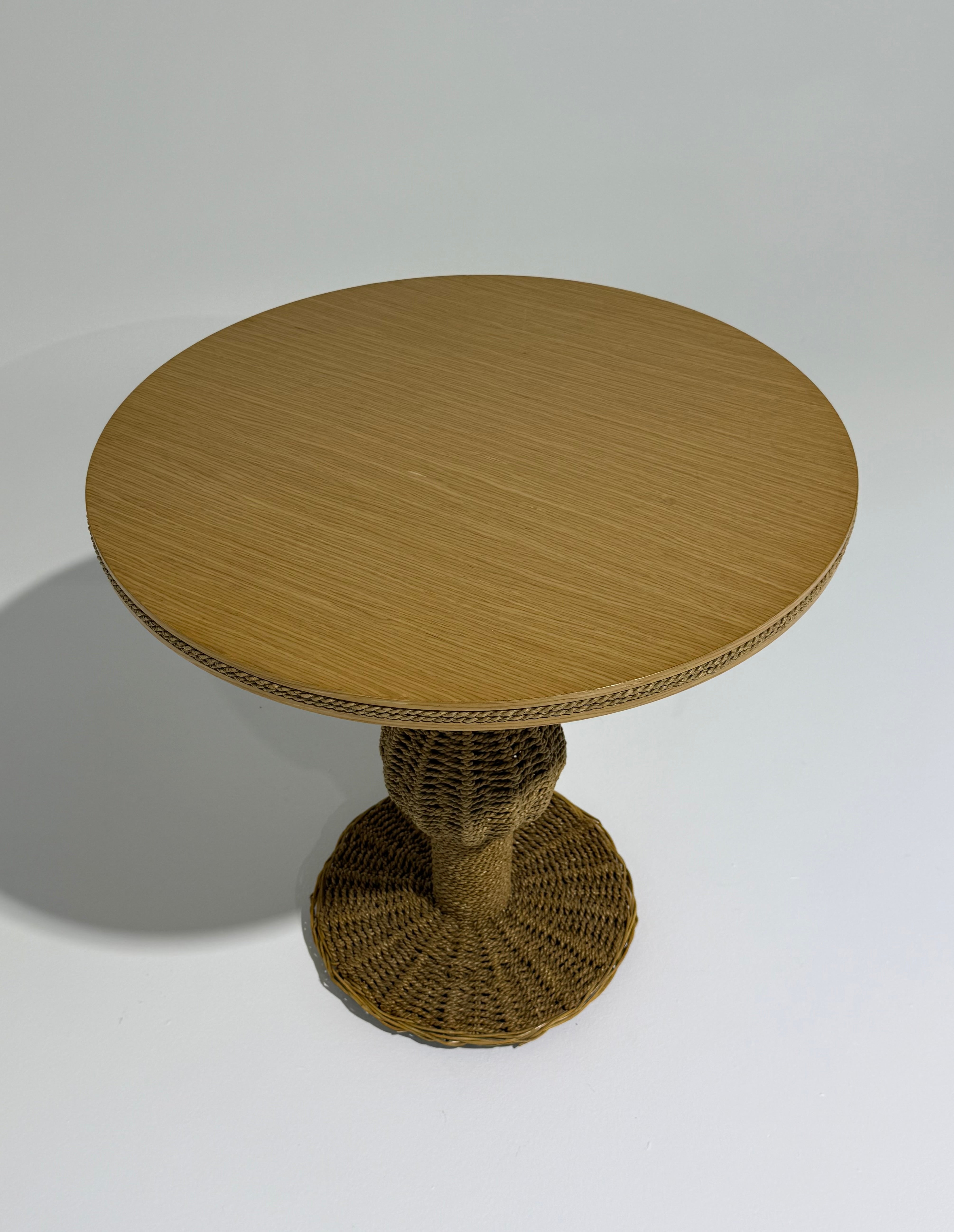 Vintage Italian Oak and Rope Table - Two Available