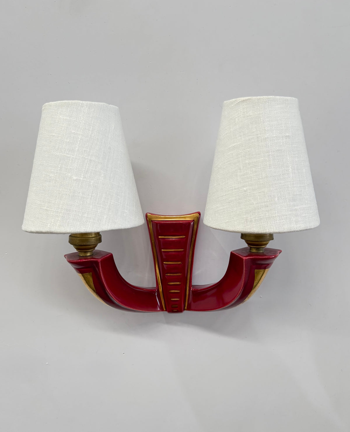 Pair of 1950’s French Ceramic Wall Lights