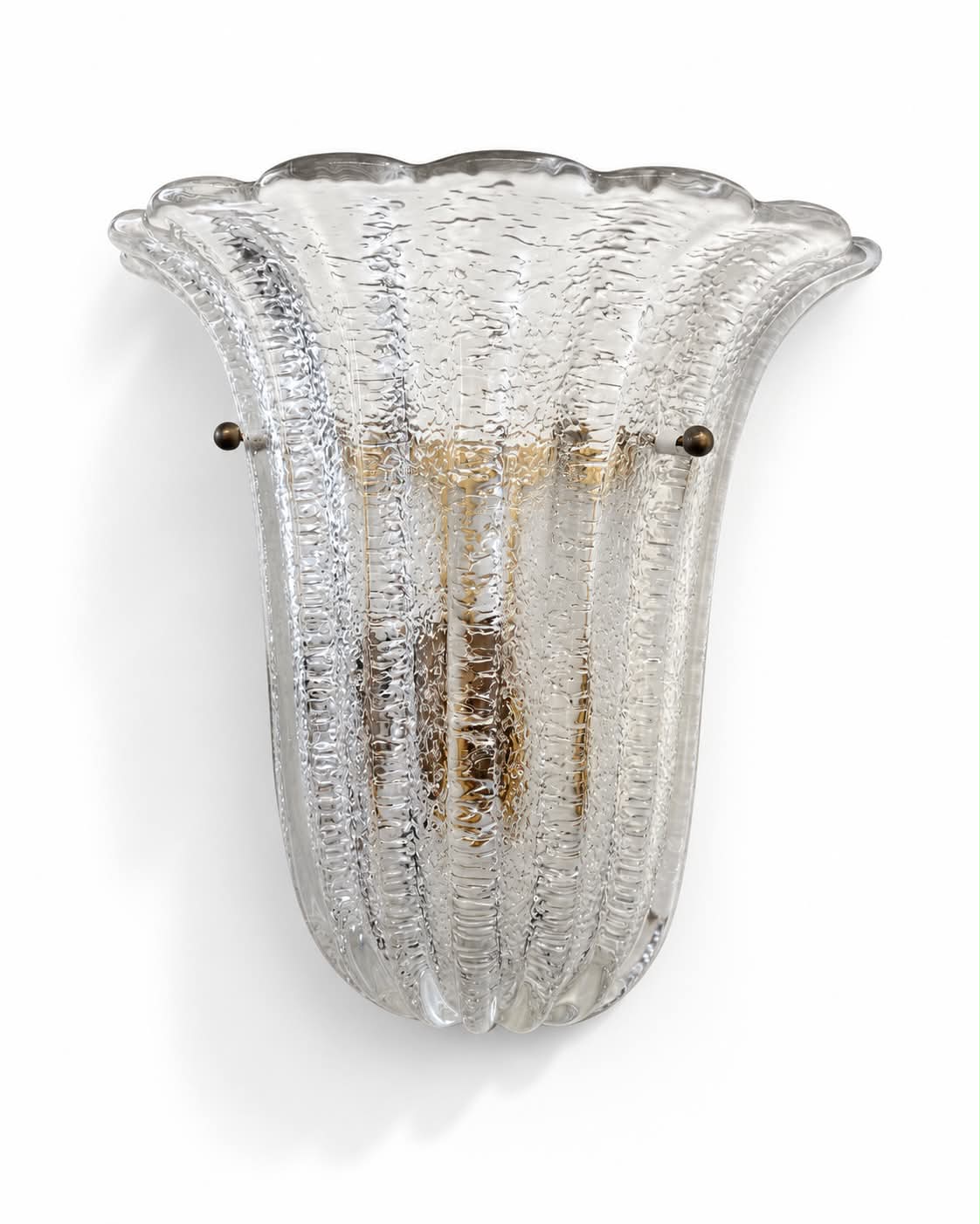Vintage Murano Scalloped Wall Light - Three Available
