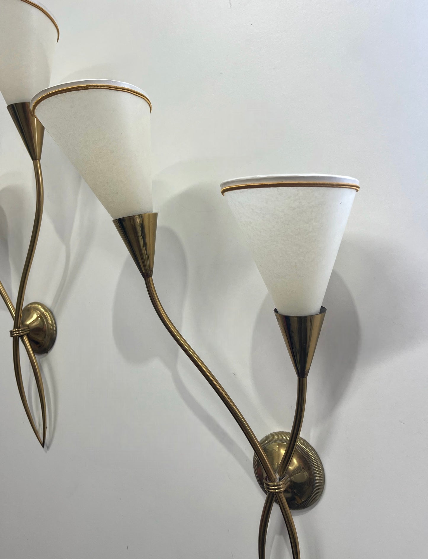 Pair of 1950’s French Wall Lights by Maison Arlus