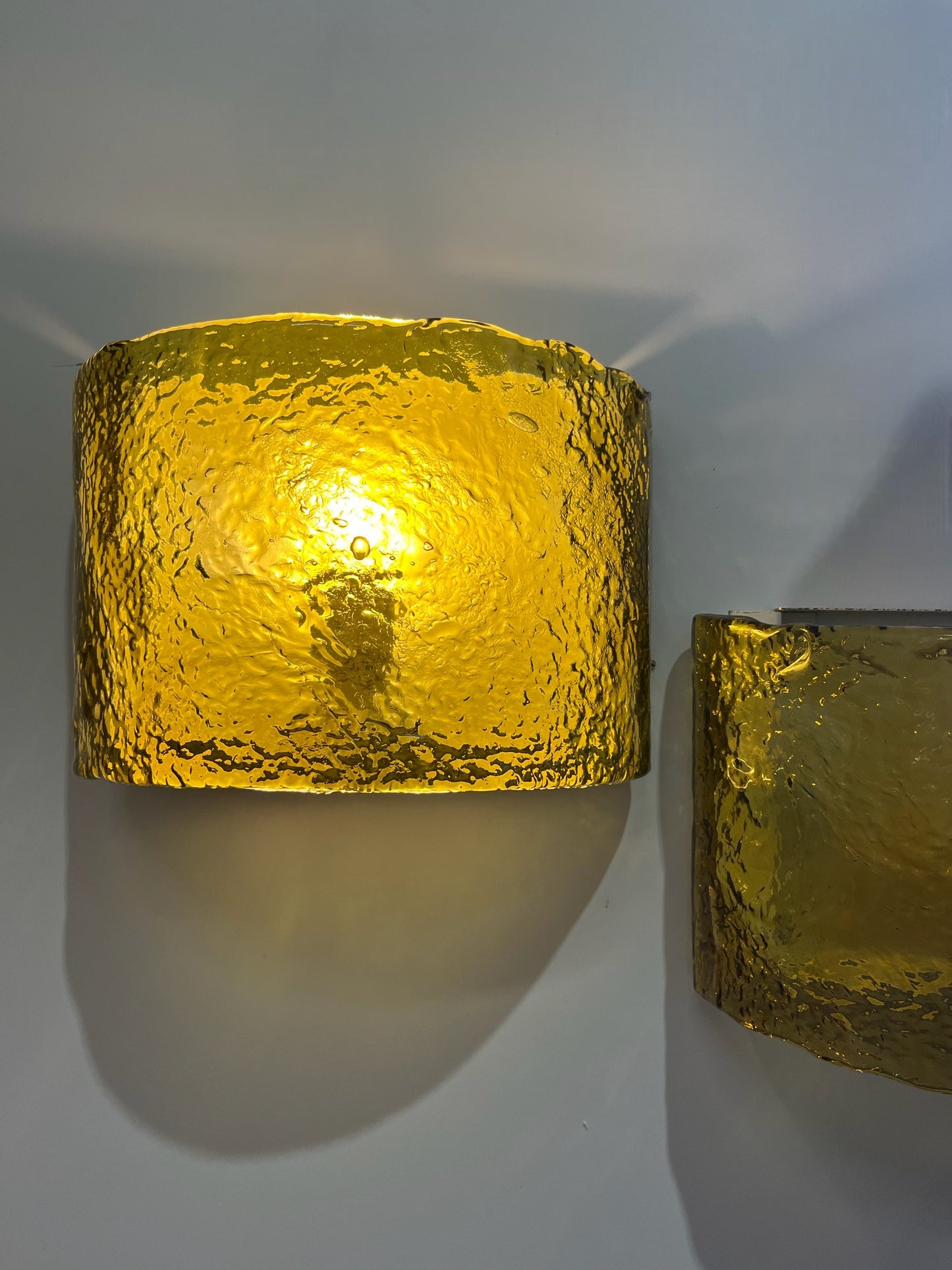 Pair of 1970’s Murano Wall Lights by Mazzega