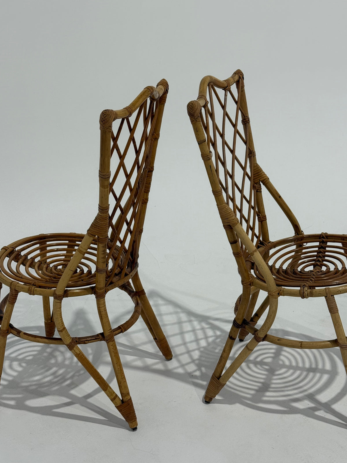 Pair of French Bamboo Chairs