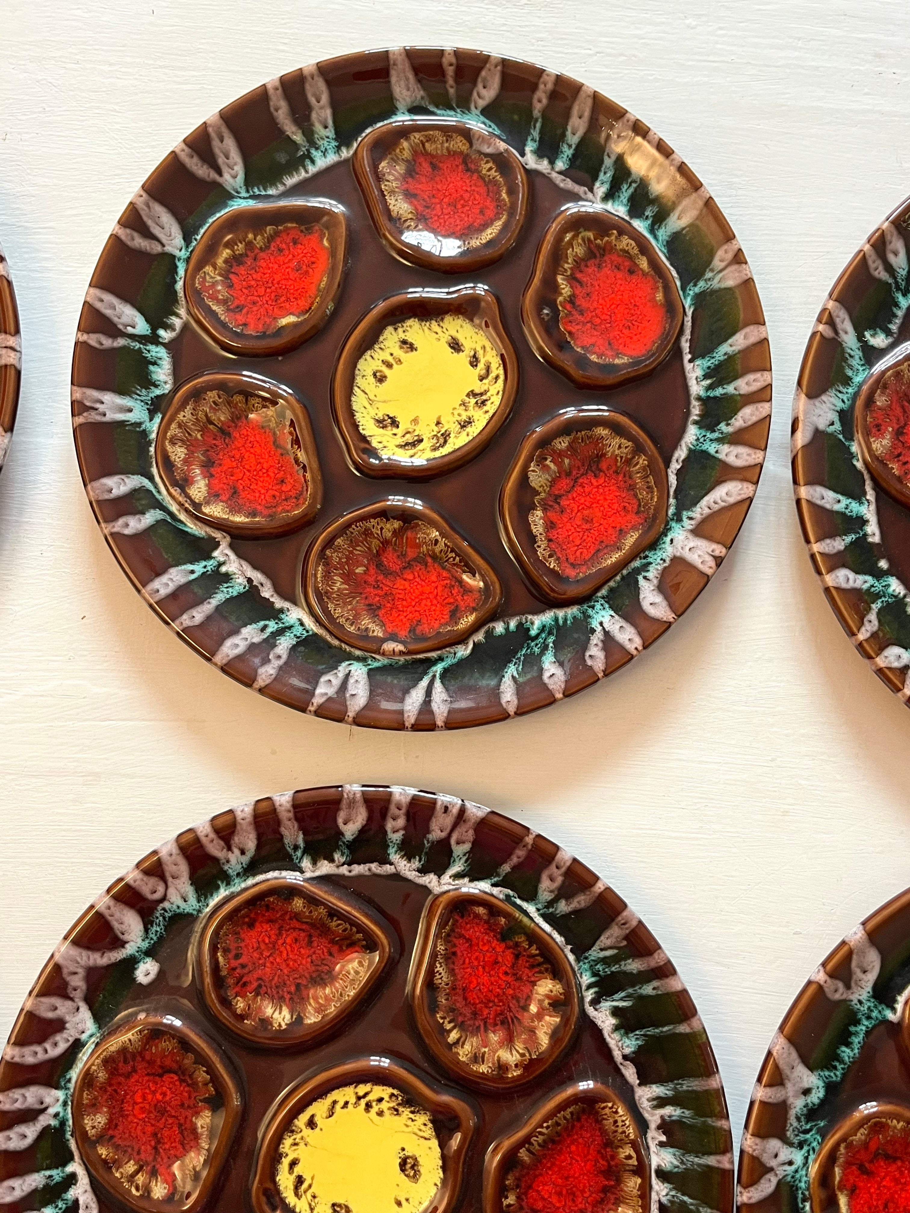 Vintage French Ceramic Oyster Plate - 5 Available