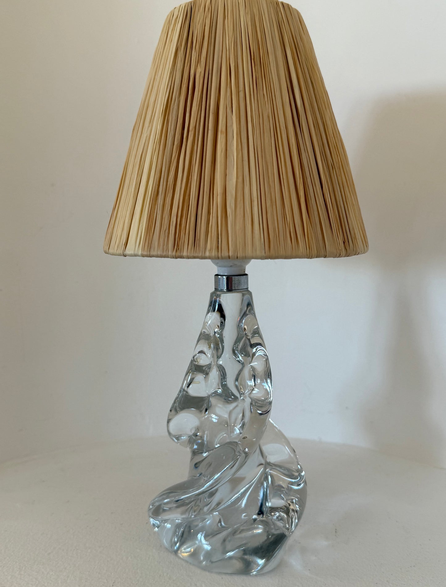 1960s French Crystal Lamp