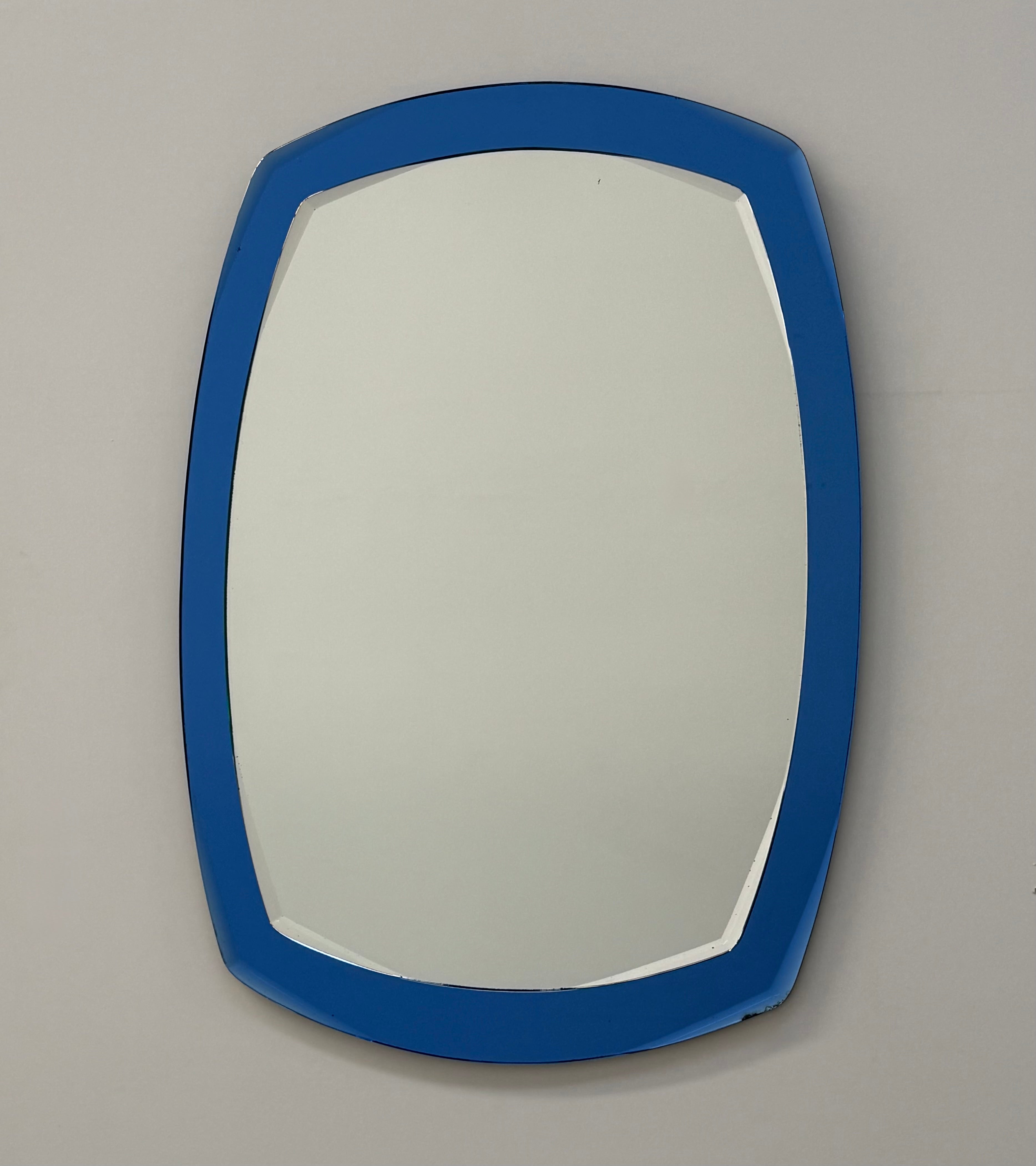 Italian Glass Mirror by Cristal Arte
