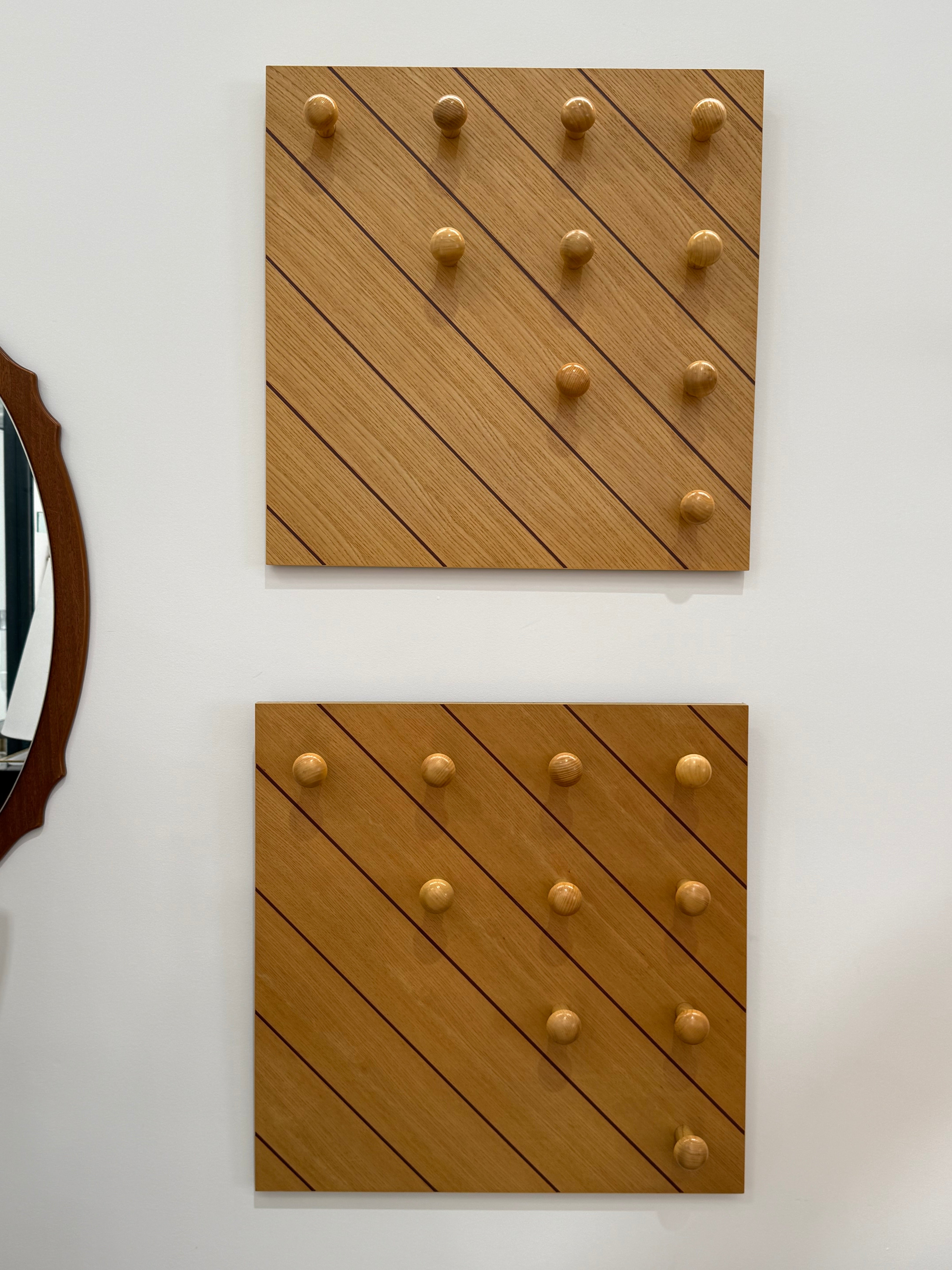 Italian Modular Timber Coat Rack - Two Available