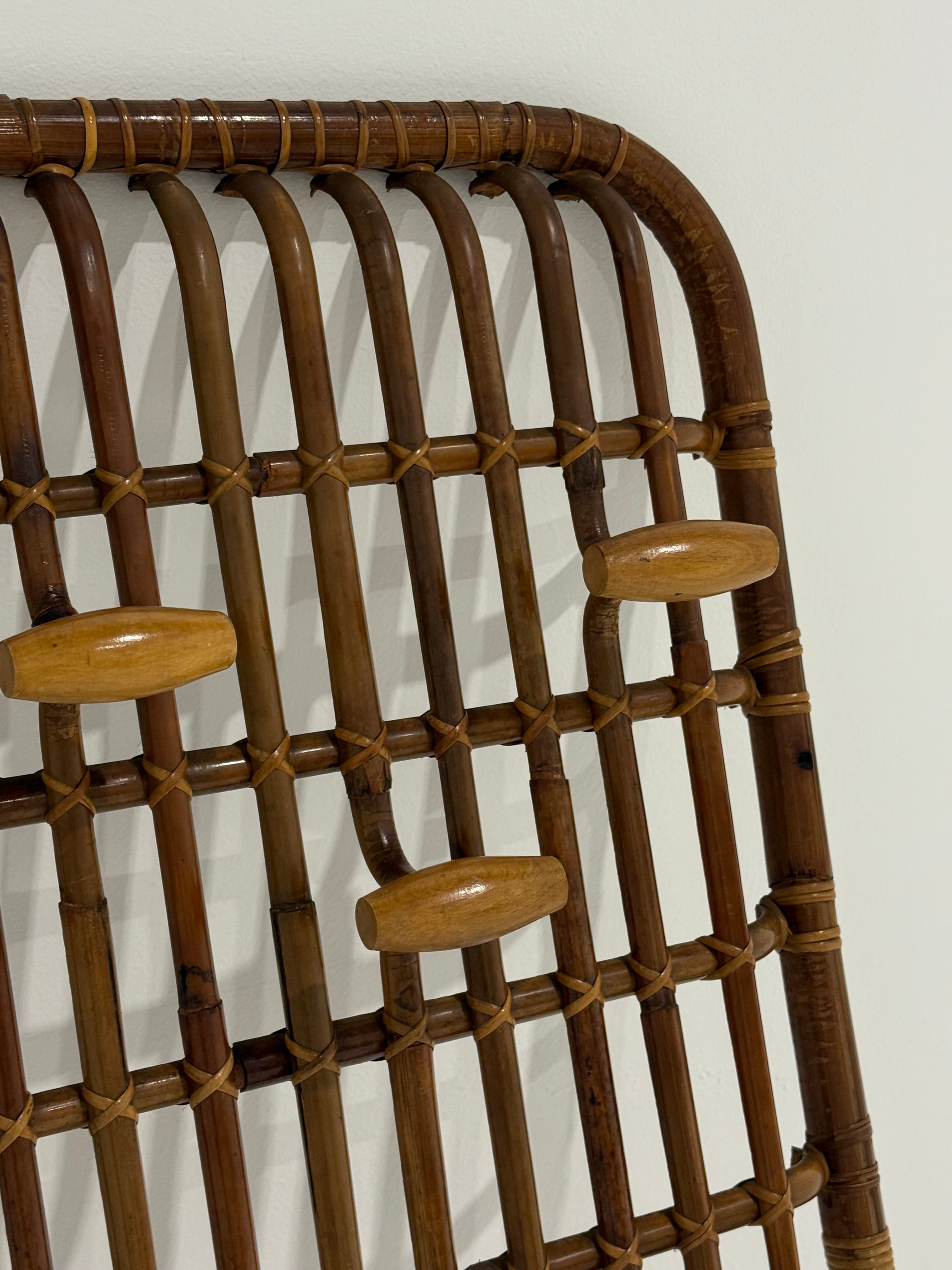 Italian Bamboo Coat Rack by Bonacina