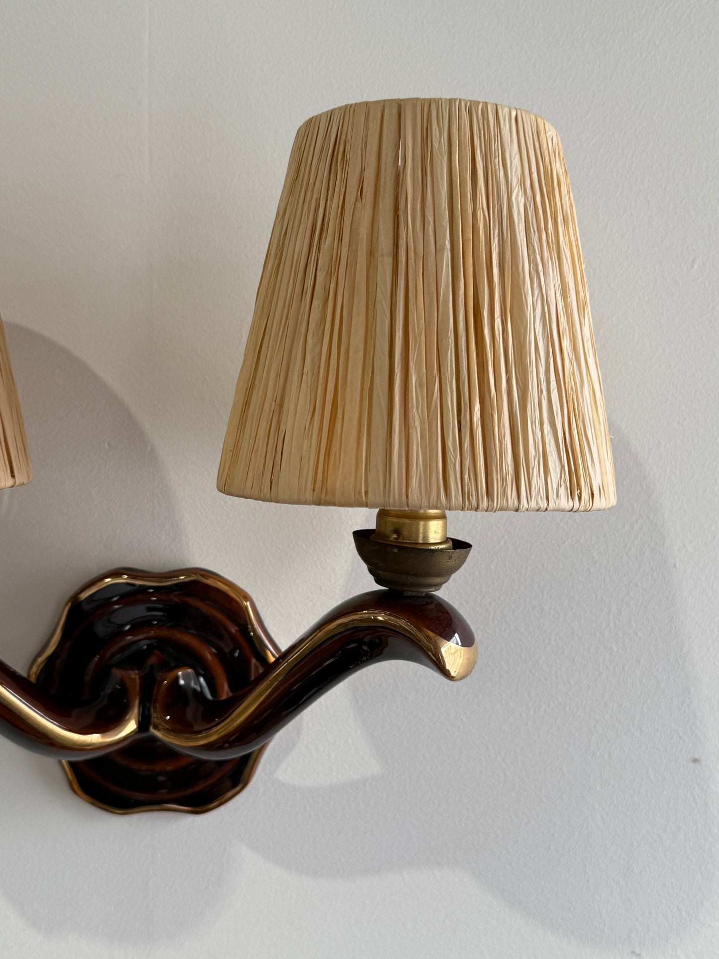 1950’s French Ceramic Wall Light