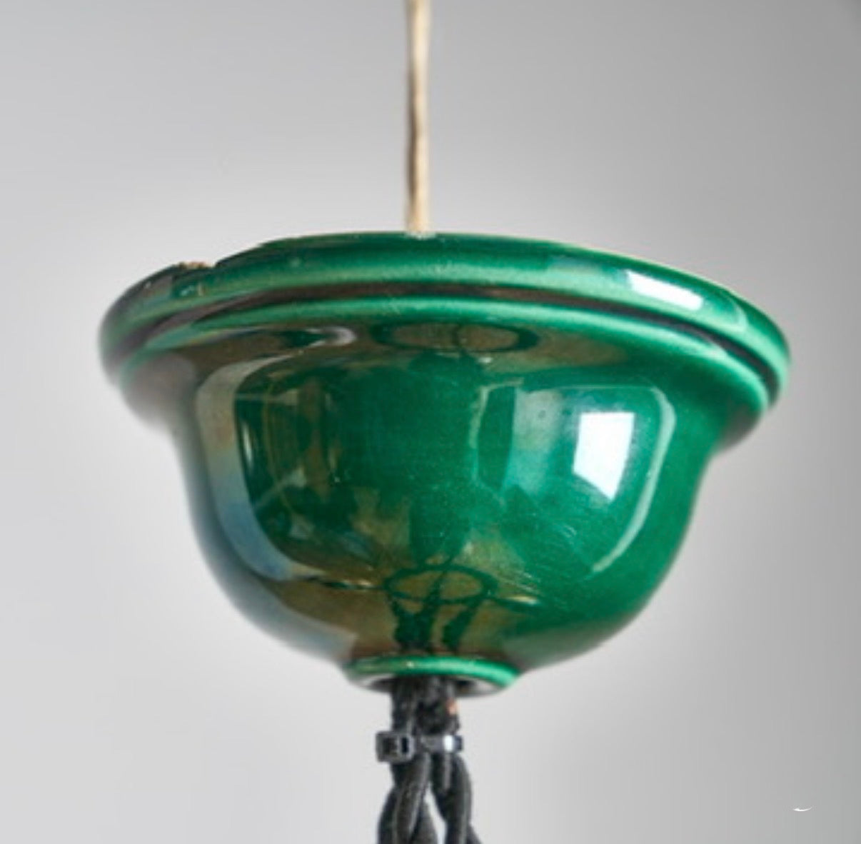 Vintage French Ceramic Pendant