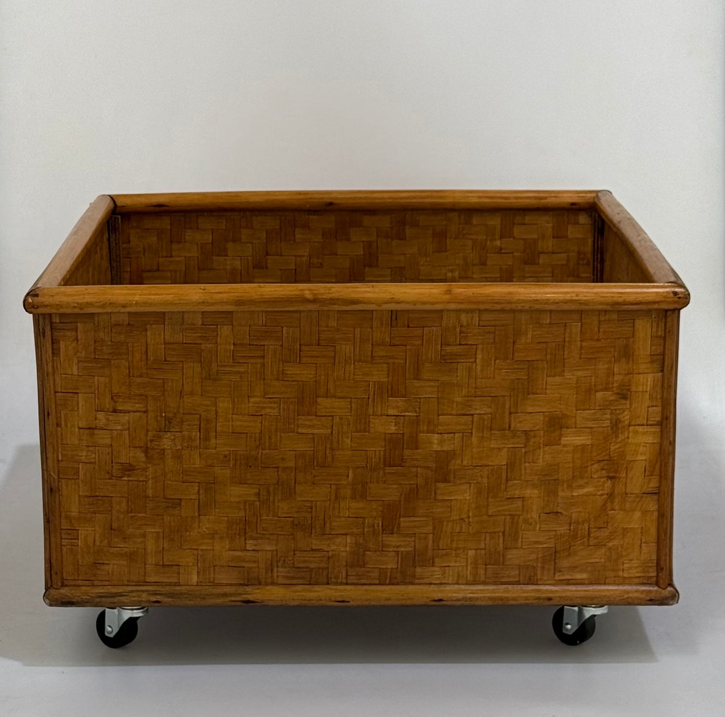 Vintage Italian Pressed Bamboo Planter