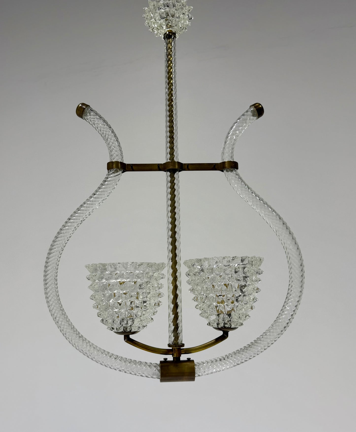 1940’s Murano Double Rostrato Pendant by Barovier
