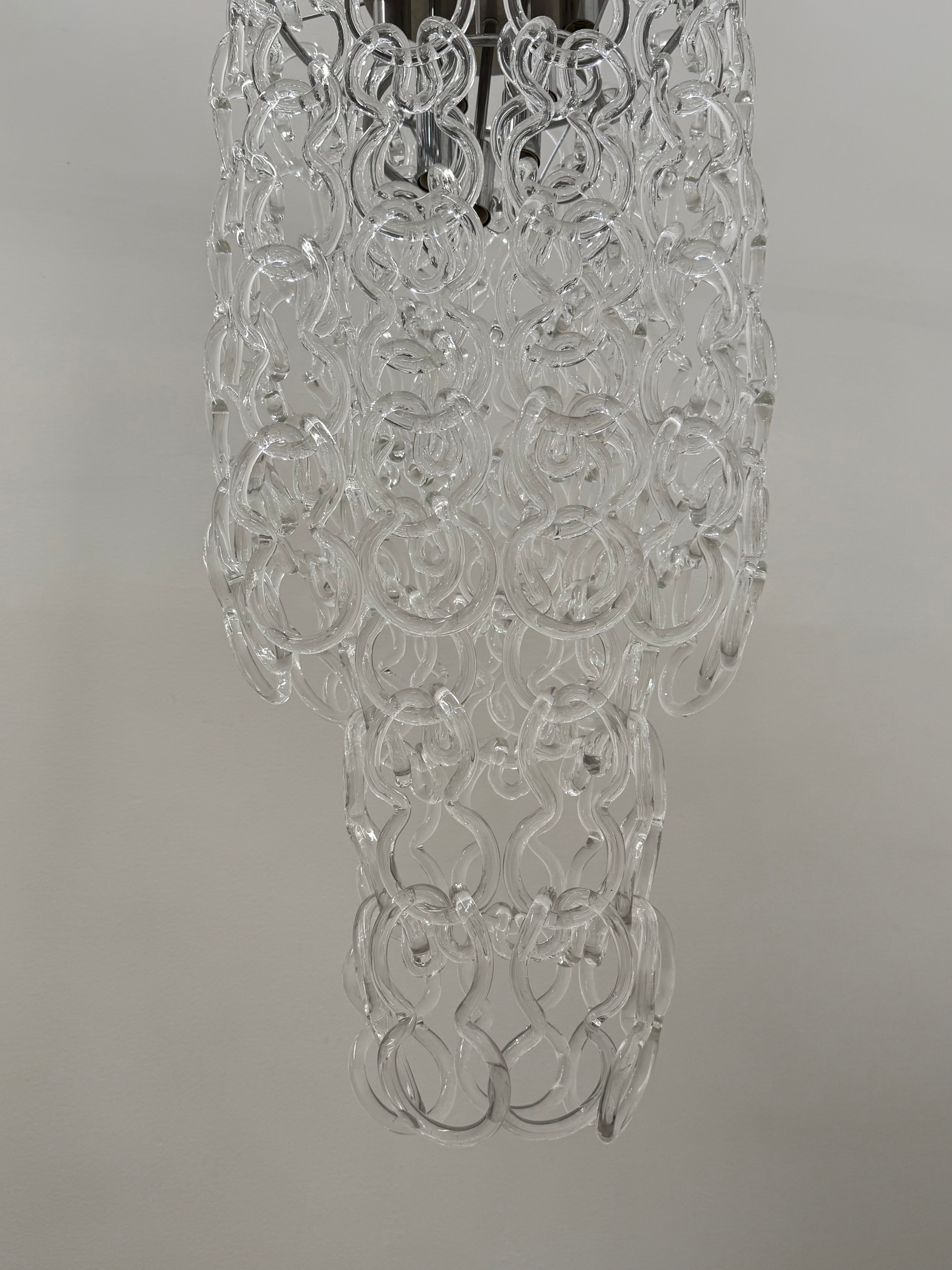 Vintage "Giogali" Chandelier by Angelo Mangiarotti for Vistosi
