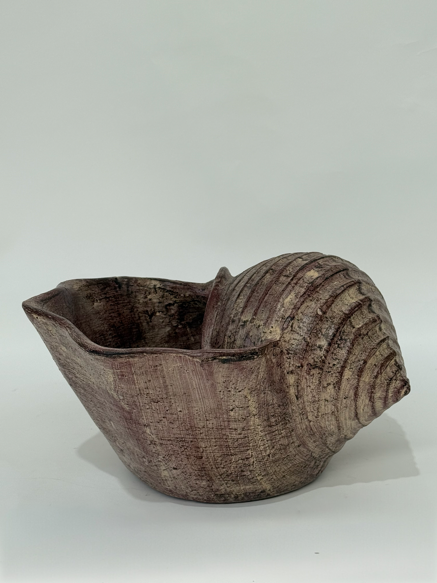 Large French Ceramic Shell Planter