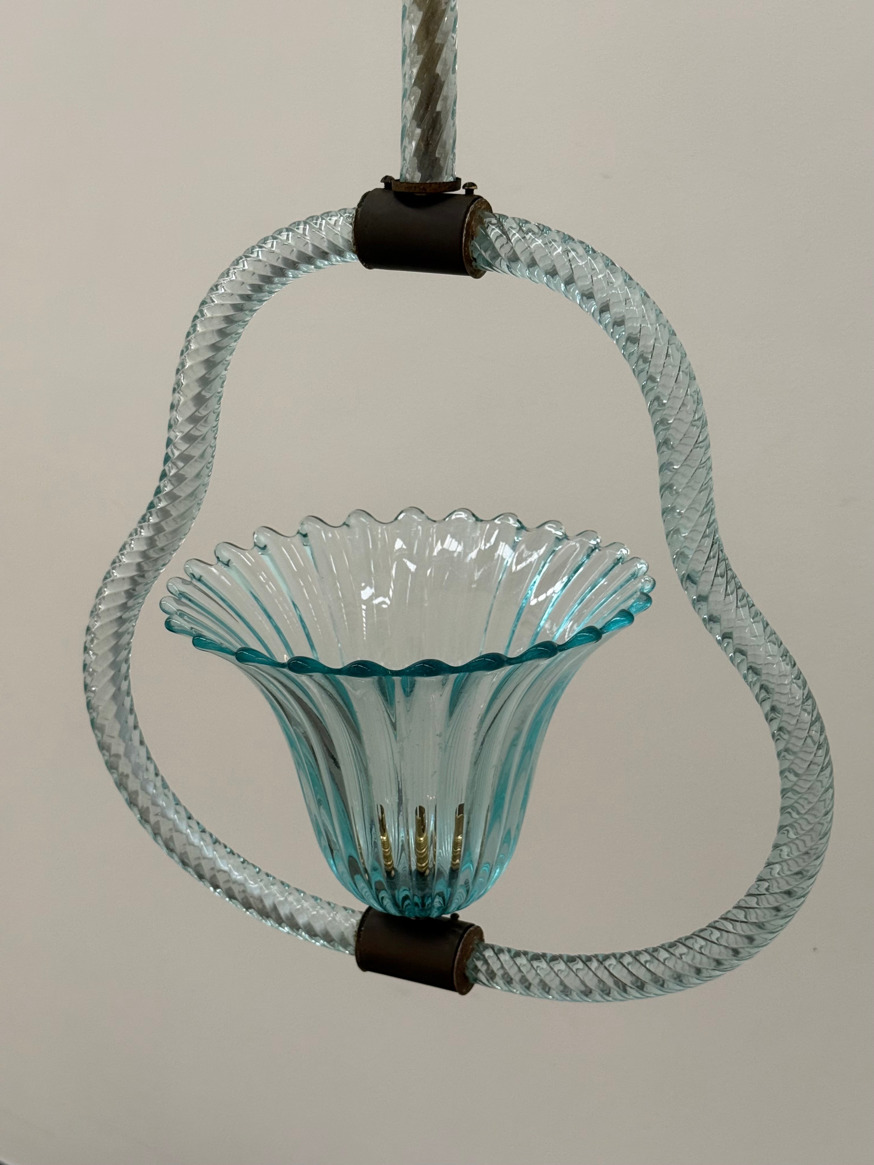 1930’s Barovier & Toso Murano Glass Pendant