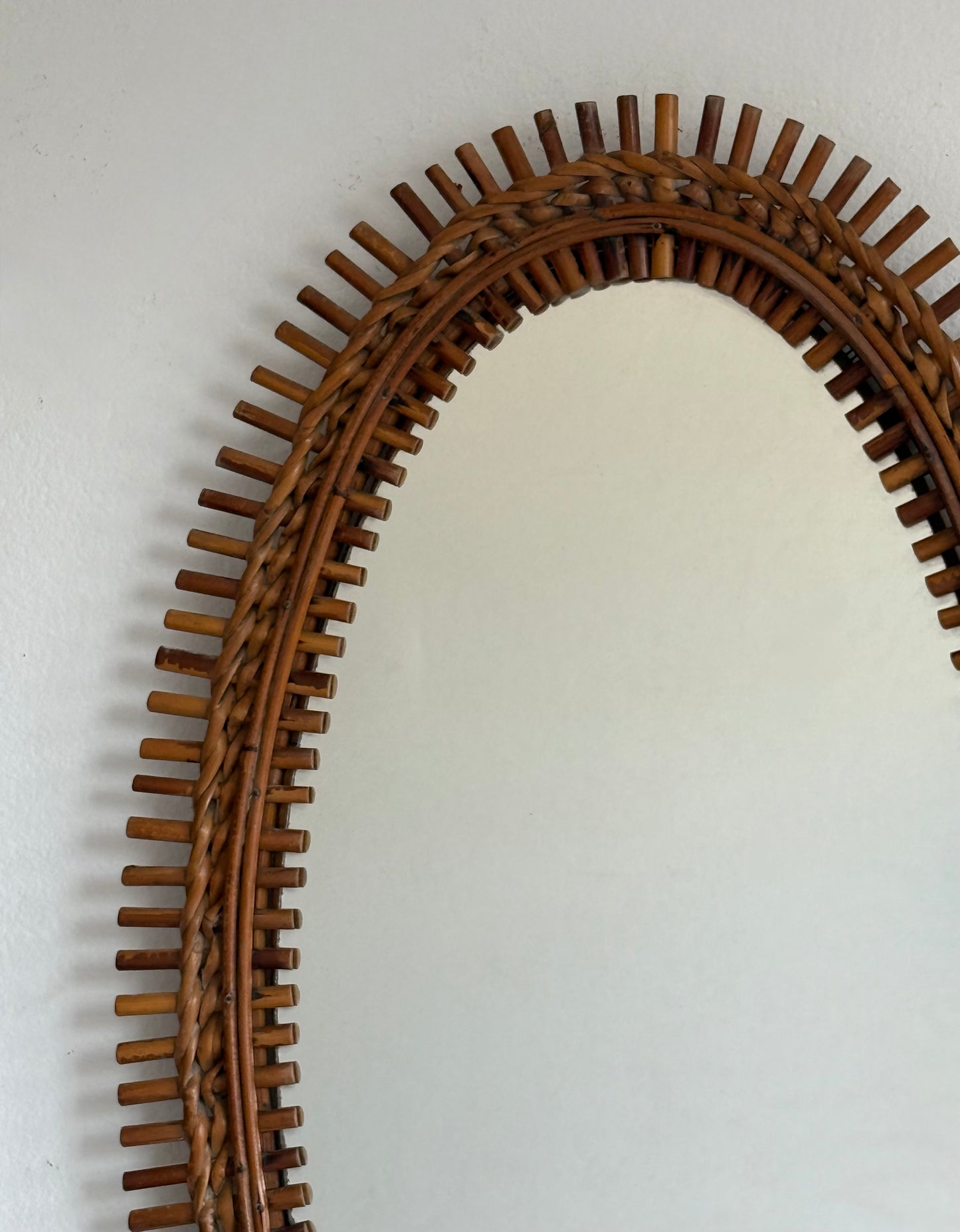 1960’s Bamboo Mirror by Bonacina