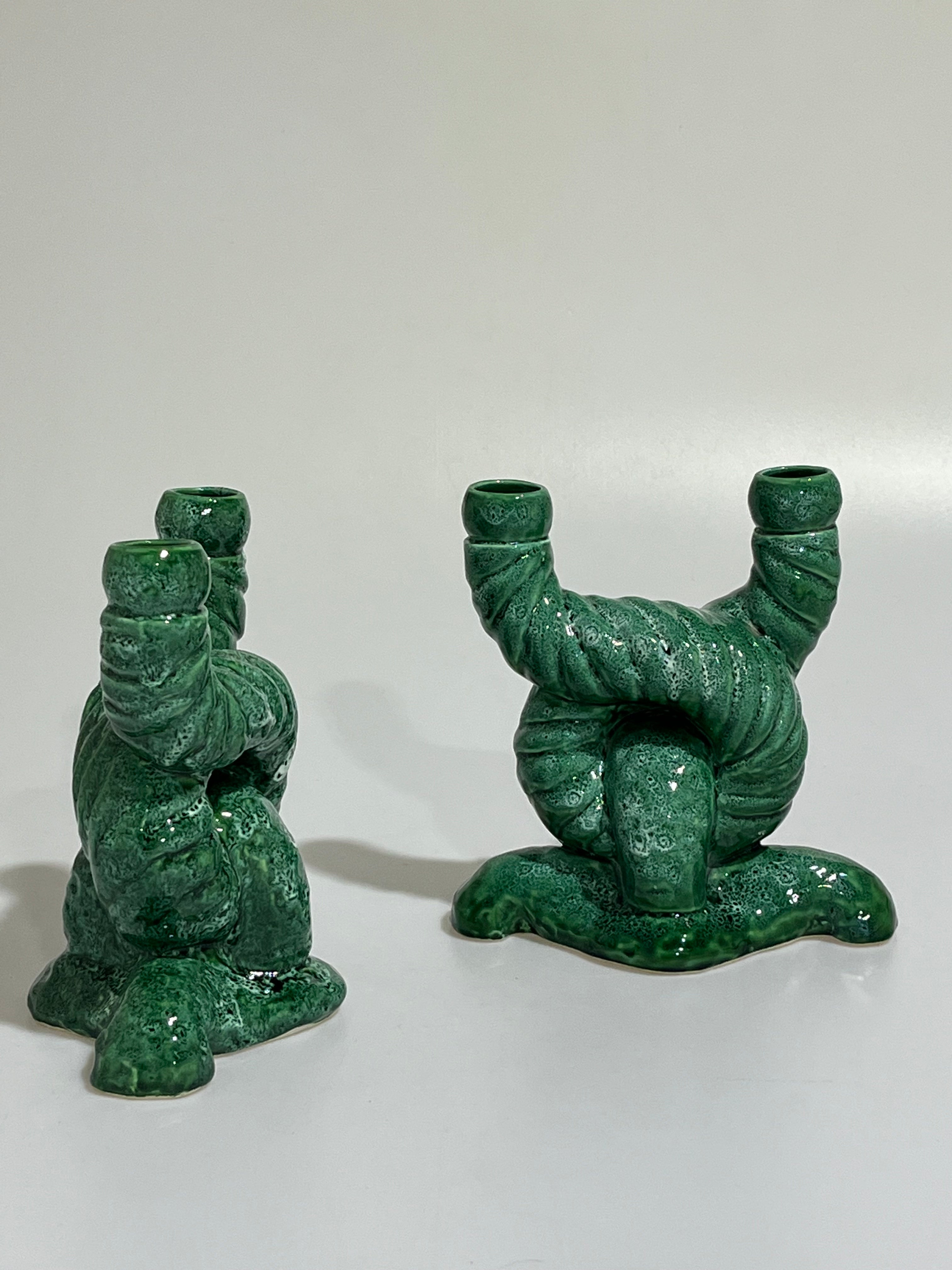 French Ceramic Candle Holder - Two Available