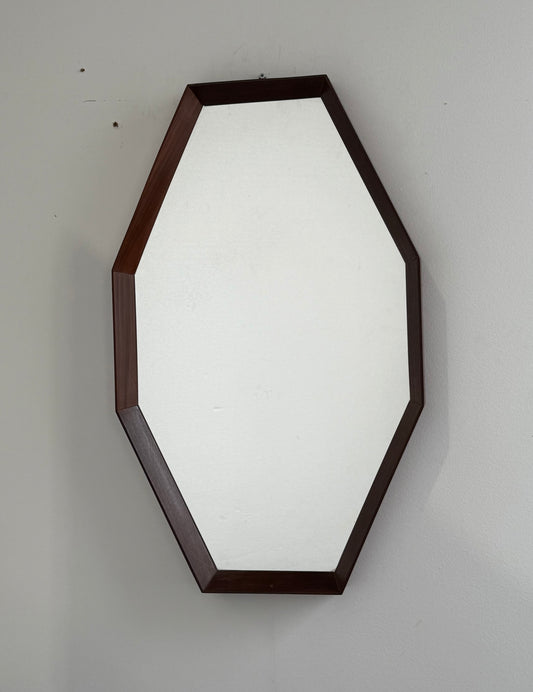 Italian Vintage Teak Mirror