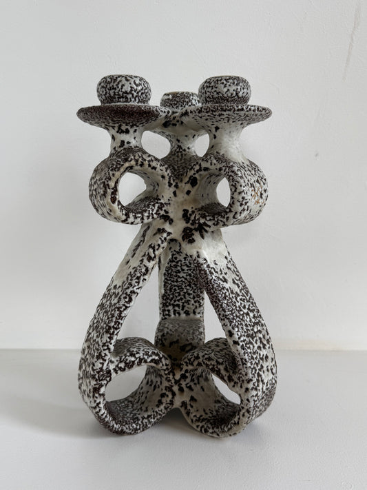 French Ceramic Candle Holder by Marius Giuge - Two Available
