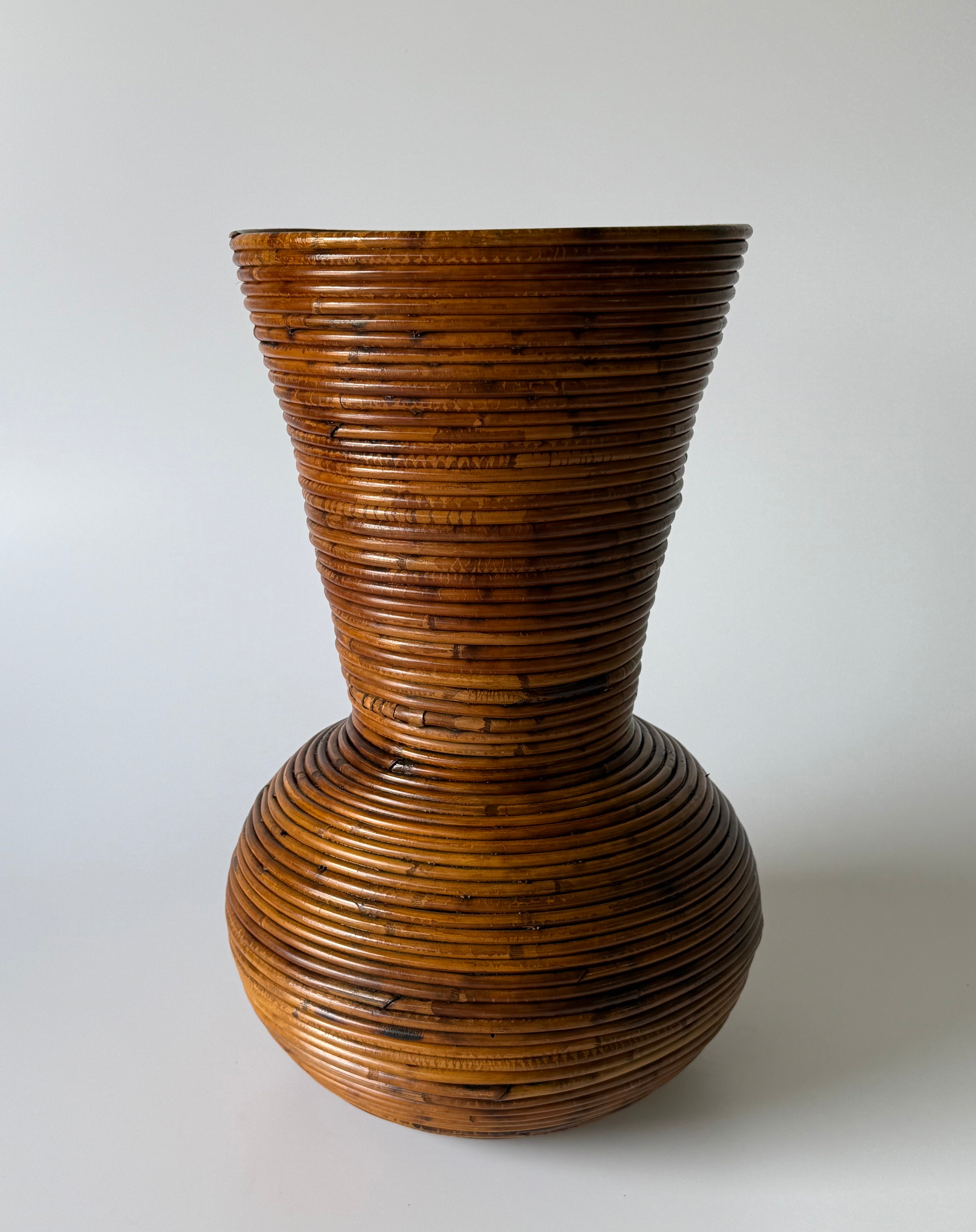 PRE-ORDER - Italian 1970s Bamboo Pencil Reed Vase