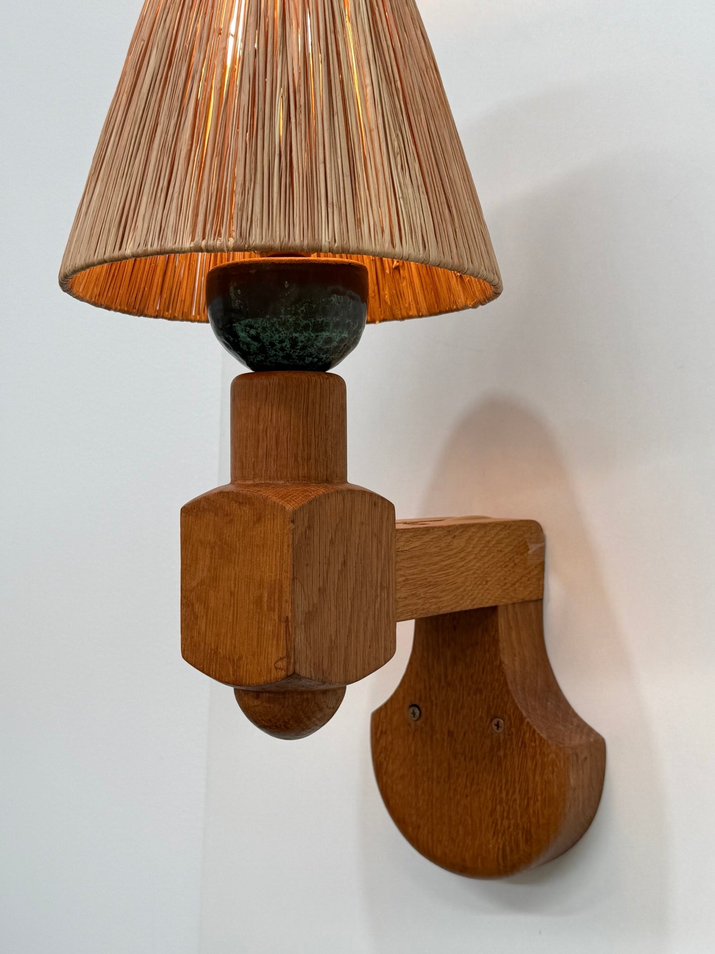 Guillerme et Chambron
Oak Wall Light, 1940’s