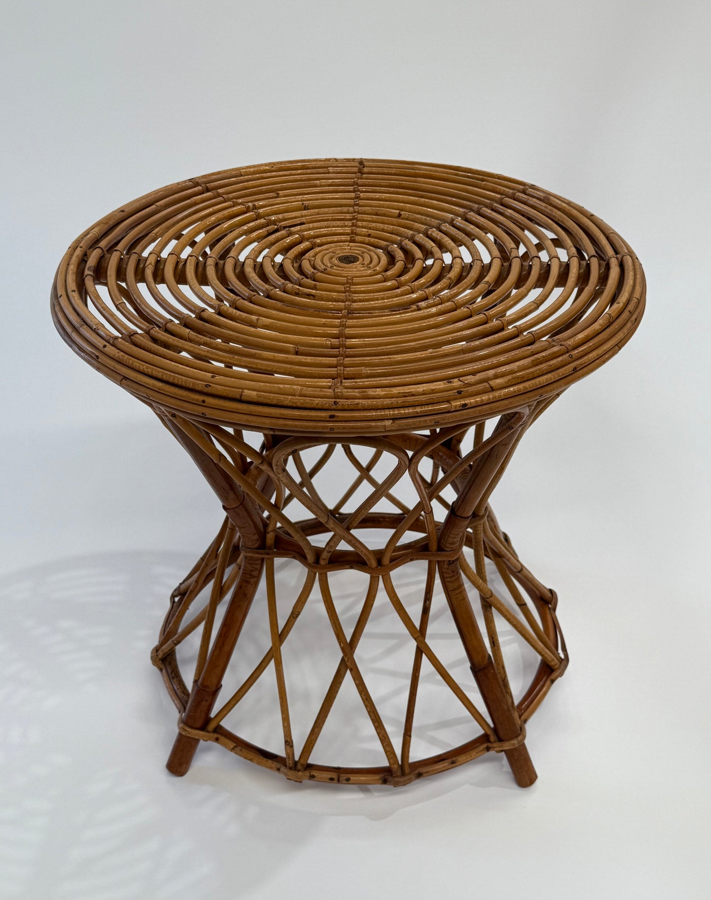 1950’s Italian Bamboo Side Table by Lio Cariminate