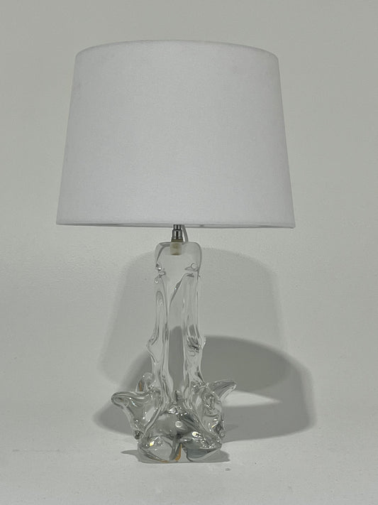 1960s French Crystal Lamp by Charles Schneider