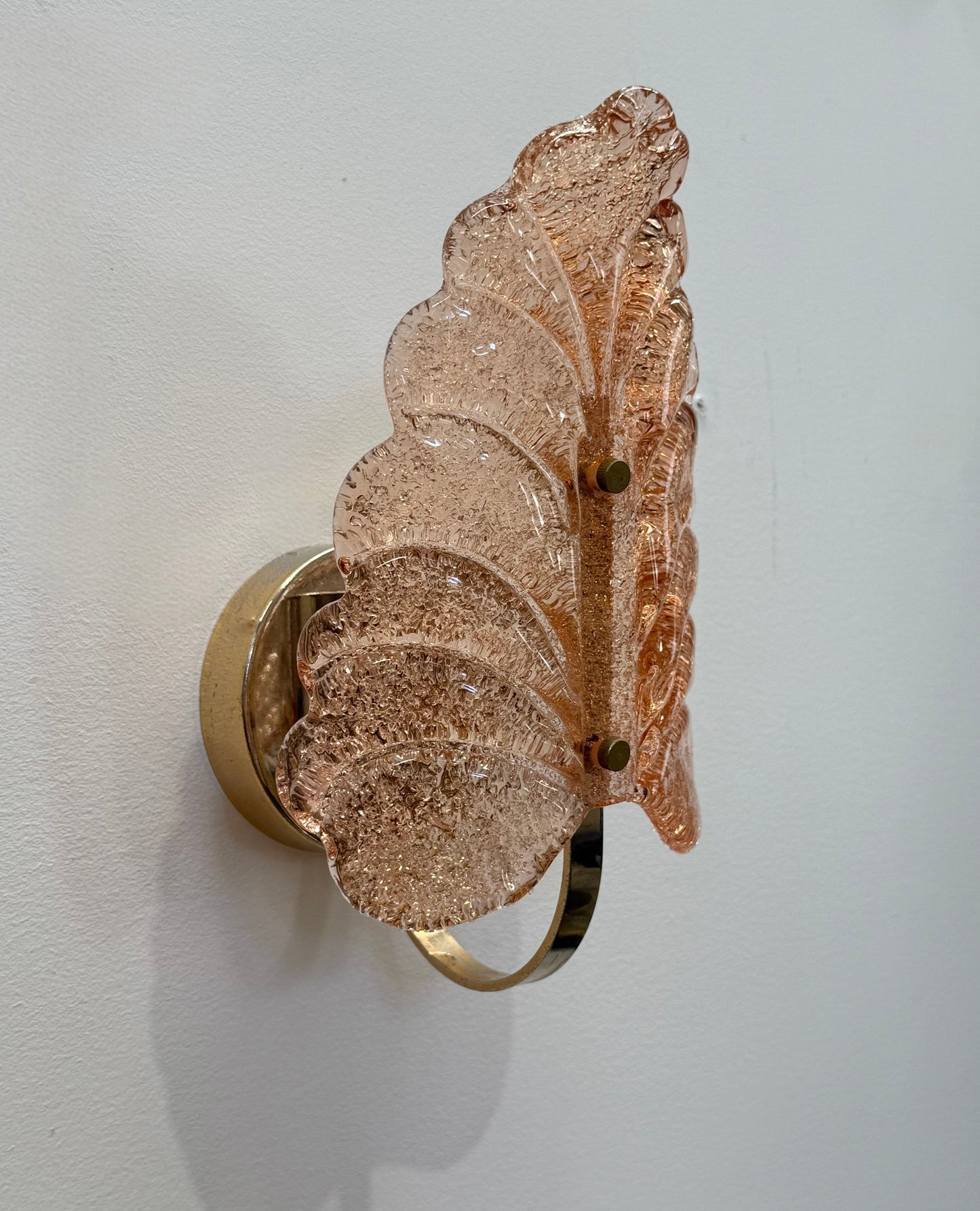 Pair of Foglia Murano Wall Lights