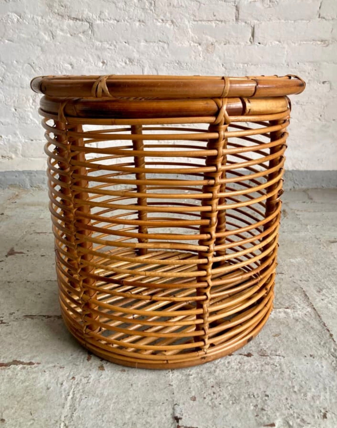 PRE-ORDER: Vintage Italian Bamboo Stool by Tito Agnoli