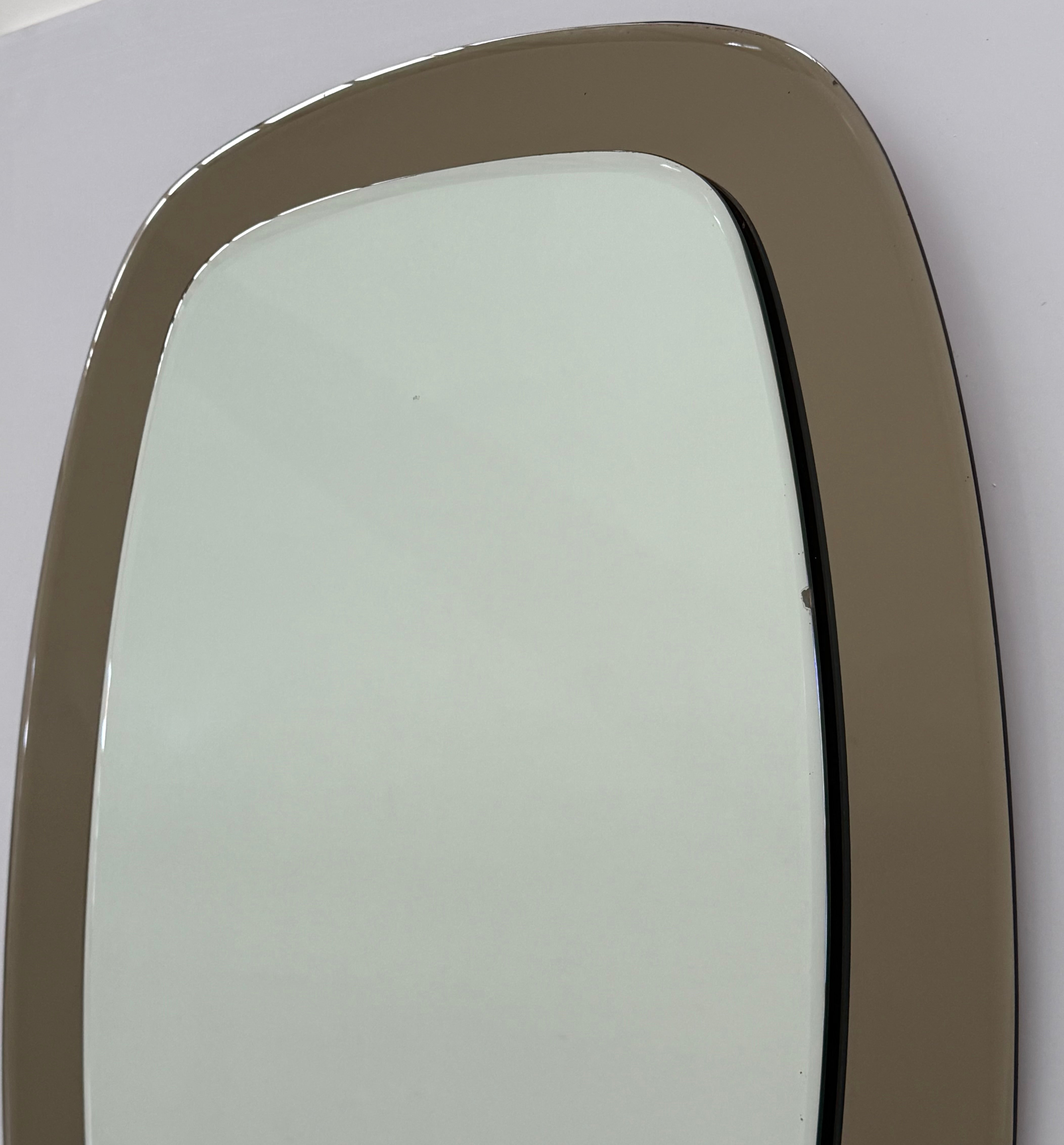Vintage Italian Coloured Glass Mirror