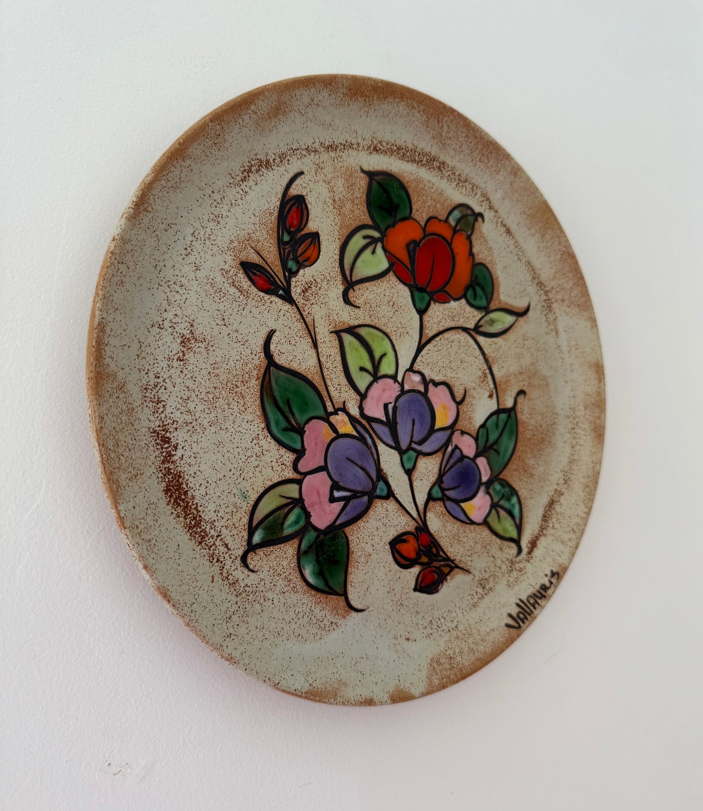 Vintage French Ceramic Wall Plate