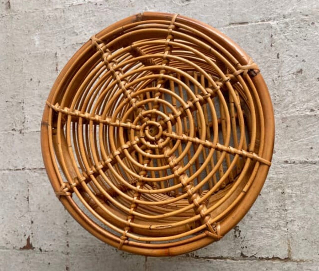 PRE-ORDER: Vintage Italian Bamboo Stool by Tito Agnoli