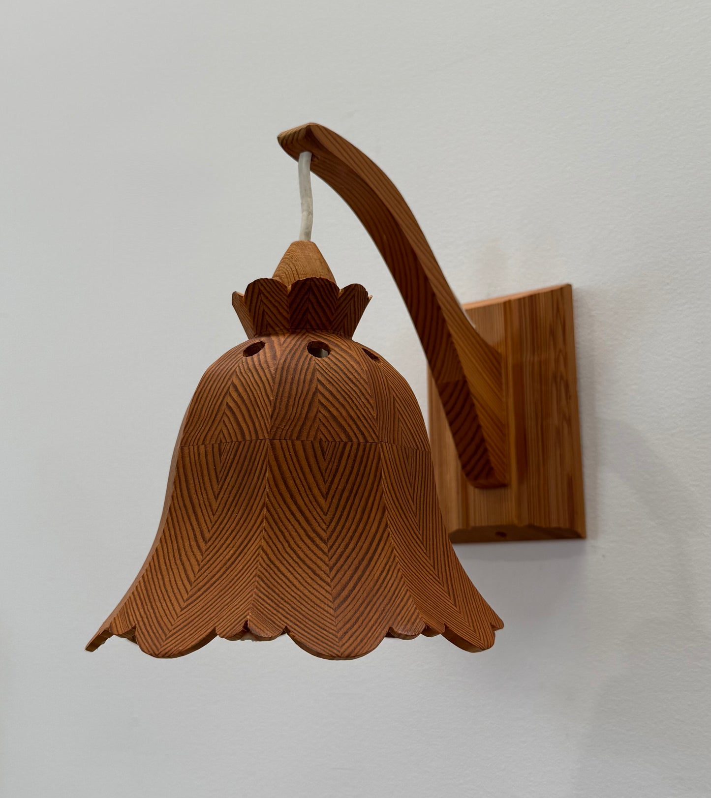 1970’s Swedish Pine Wall Light