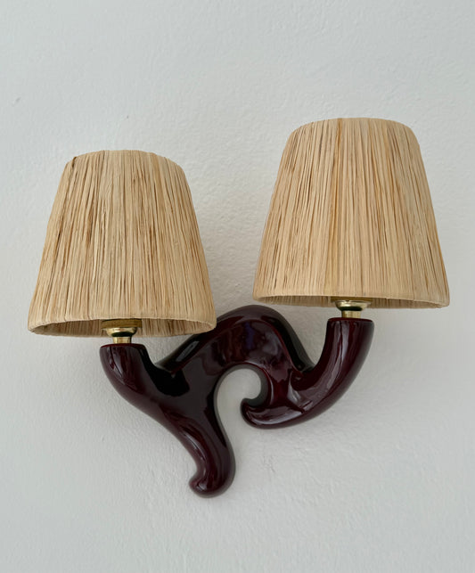 1950’s French Ceramic Wall Light