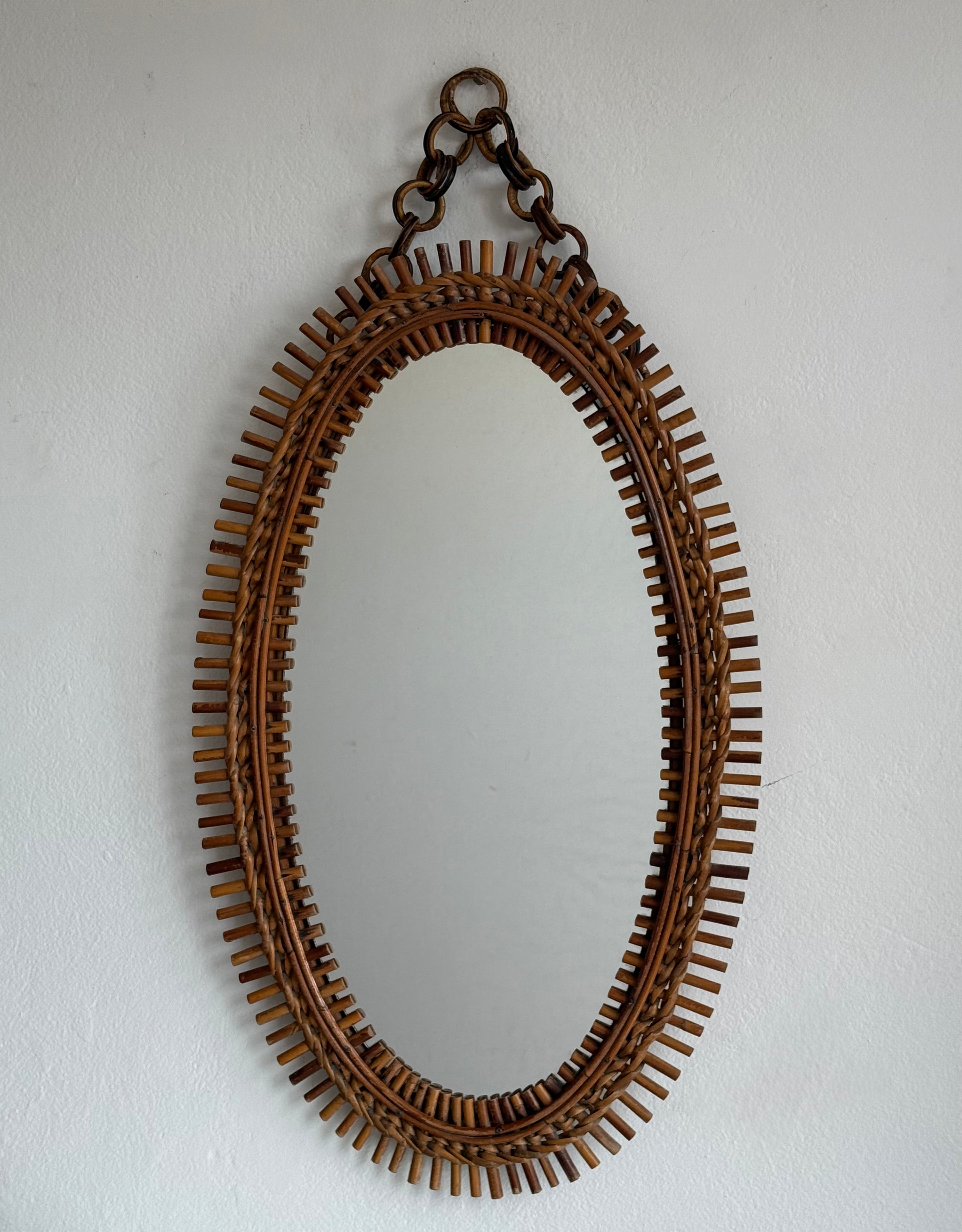 1960’s Bamboo Mirror by Bonacina