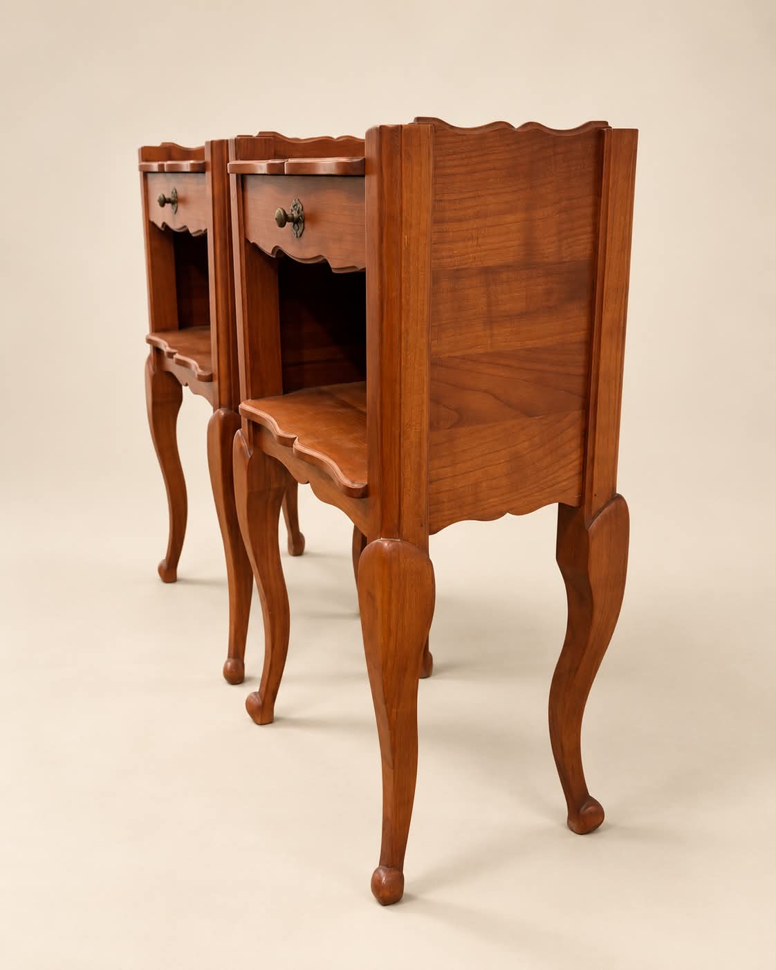 Pair of French Timber Bedside Tables