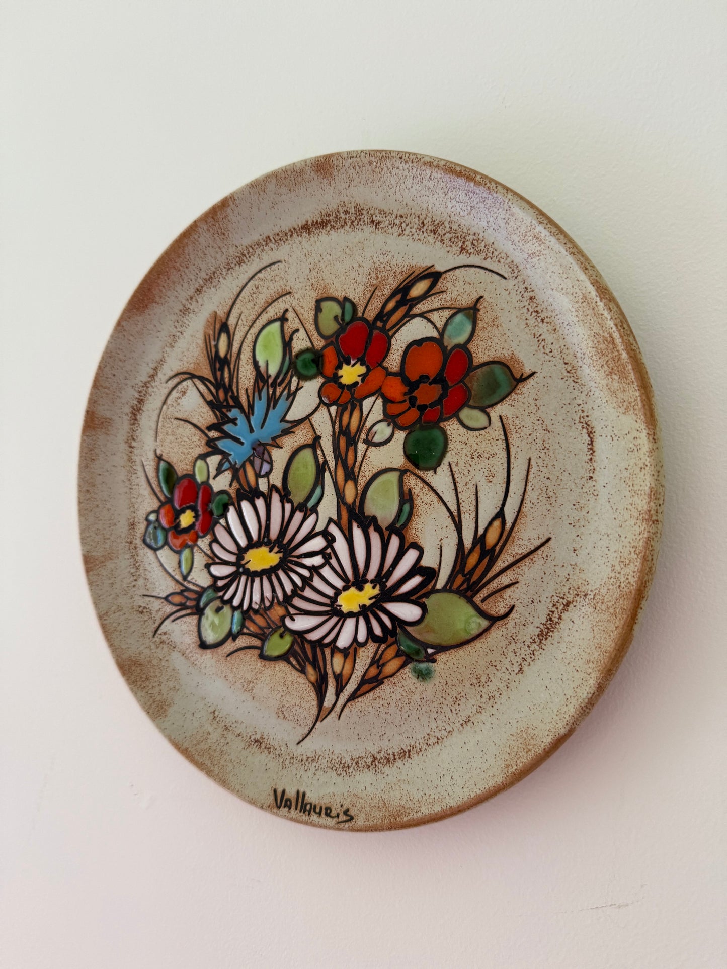 Vintage French Ceramic Wall Plate