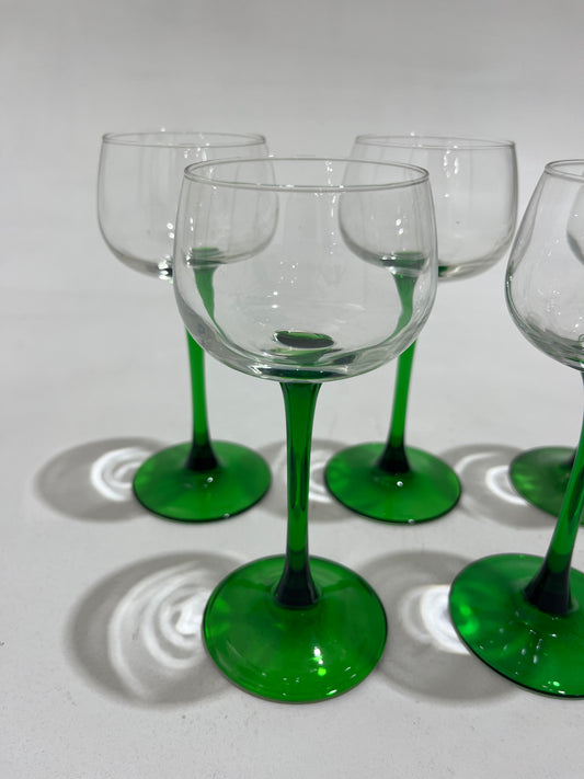 Pair of Vintage French Wine Glasses - 5 Pairs Available