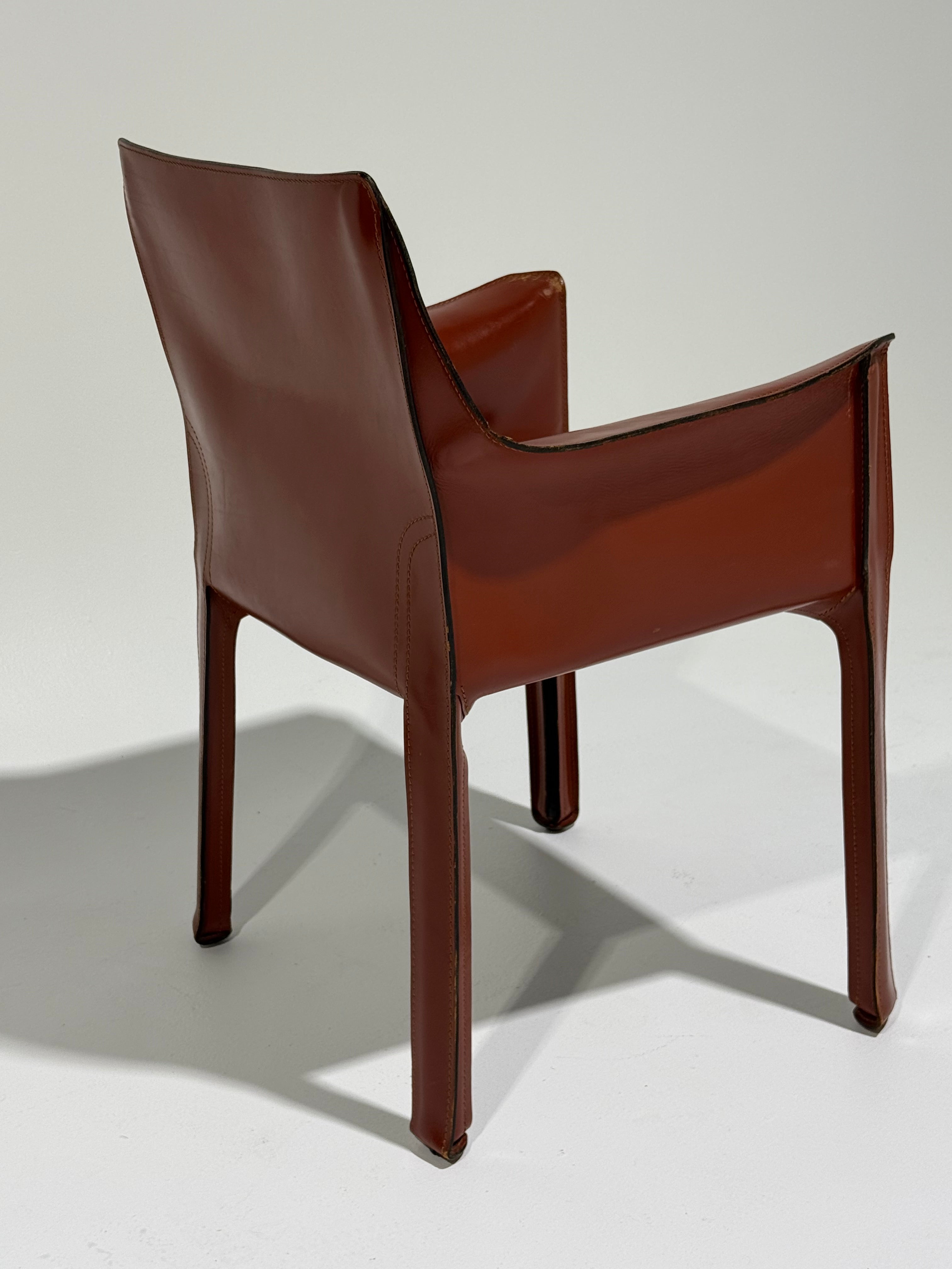 Leather CAB 413 Chair by Mario Bellini for Cassina