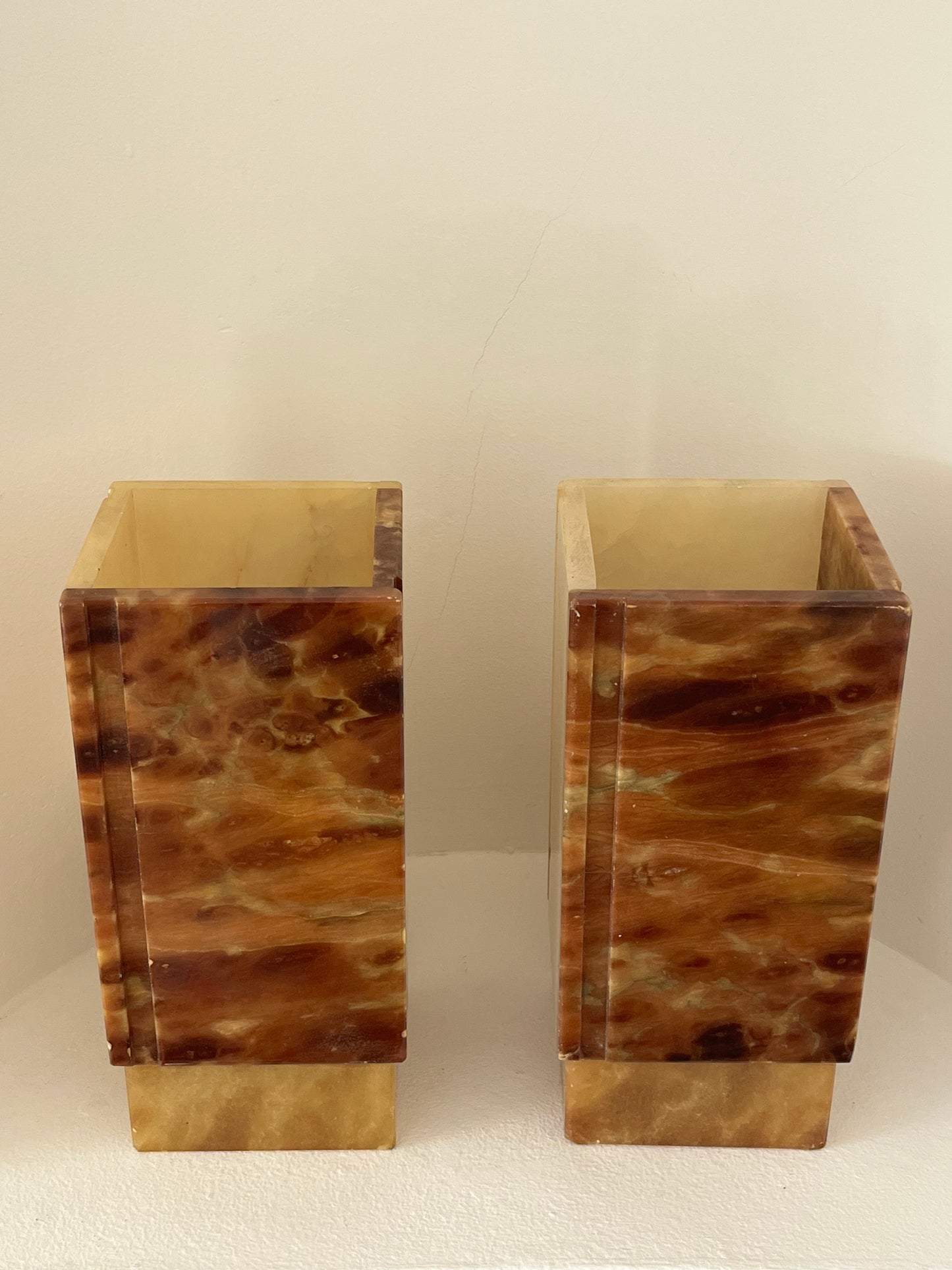 Vintage Italian Marble Table Lamp - Two Available