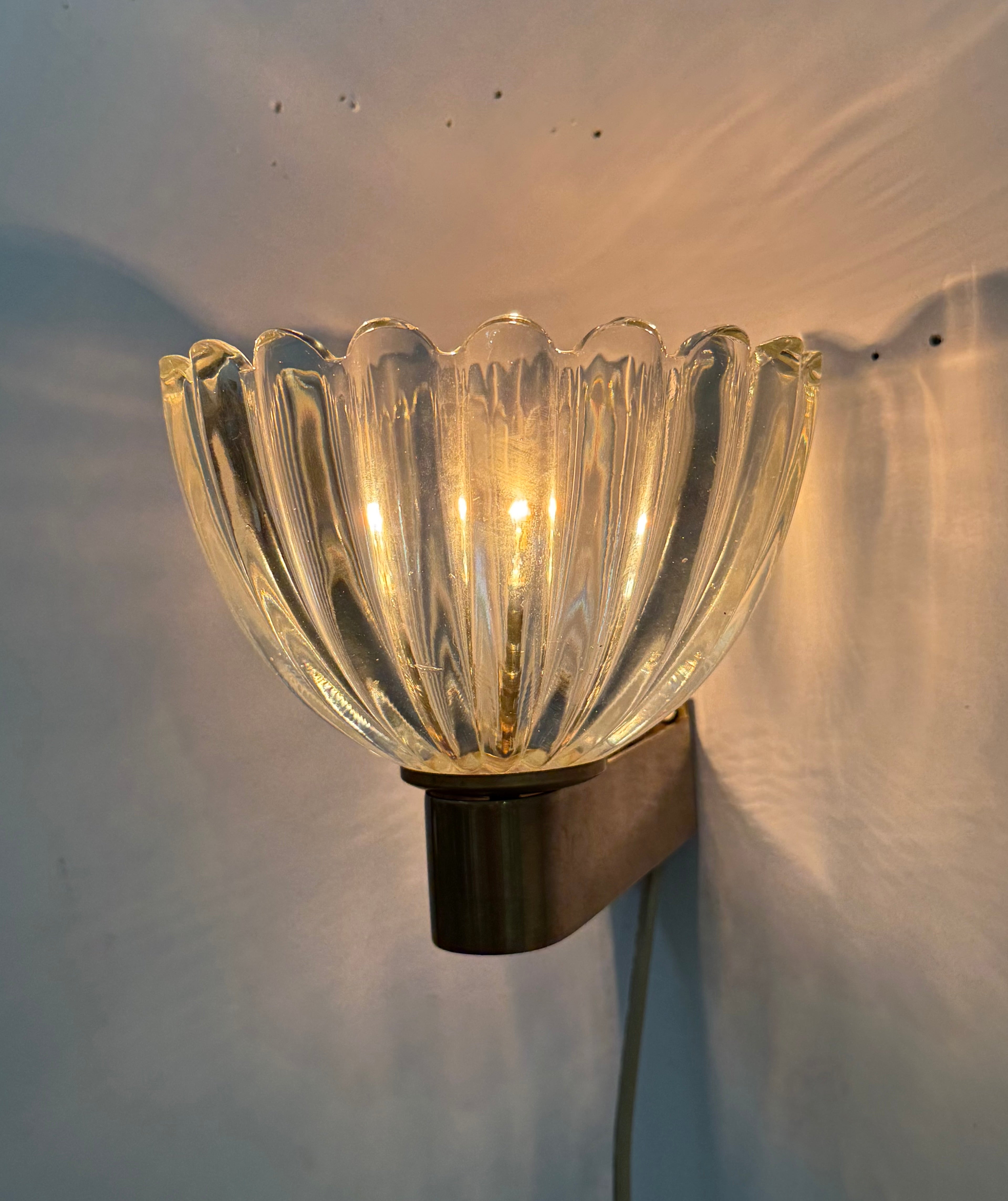 Pair of Murano Wall Lights by Barovier
