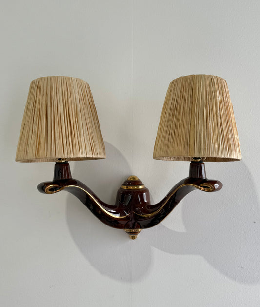 1950’s French Ceramic Wall Light