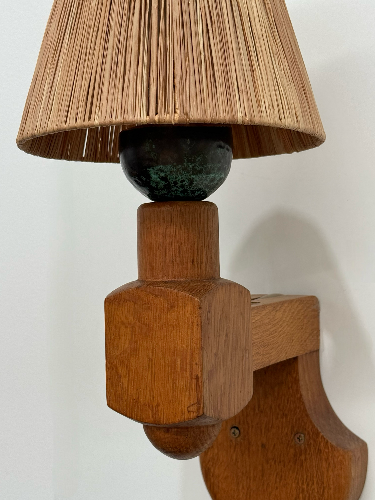 Guillerme et Chambron
Oak Wall Light, 1940’s