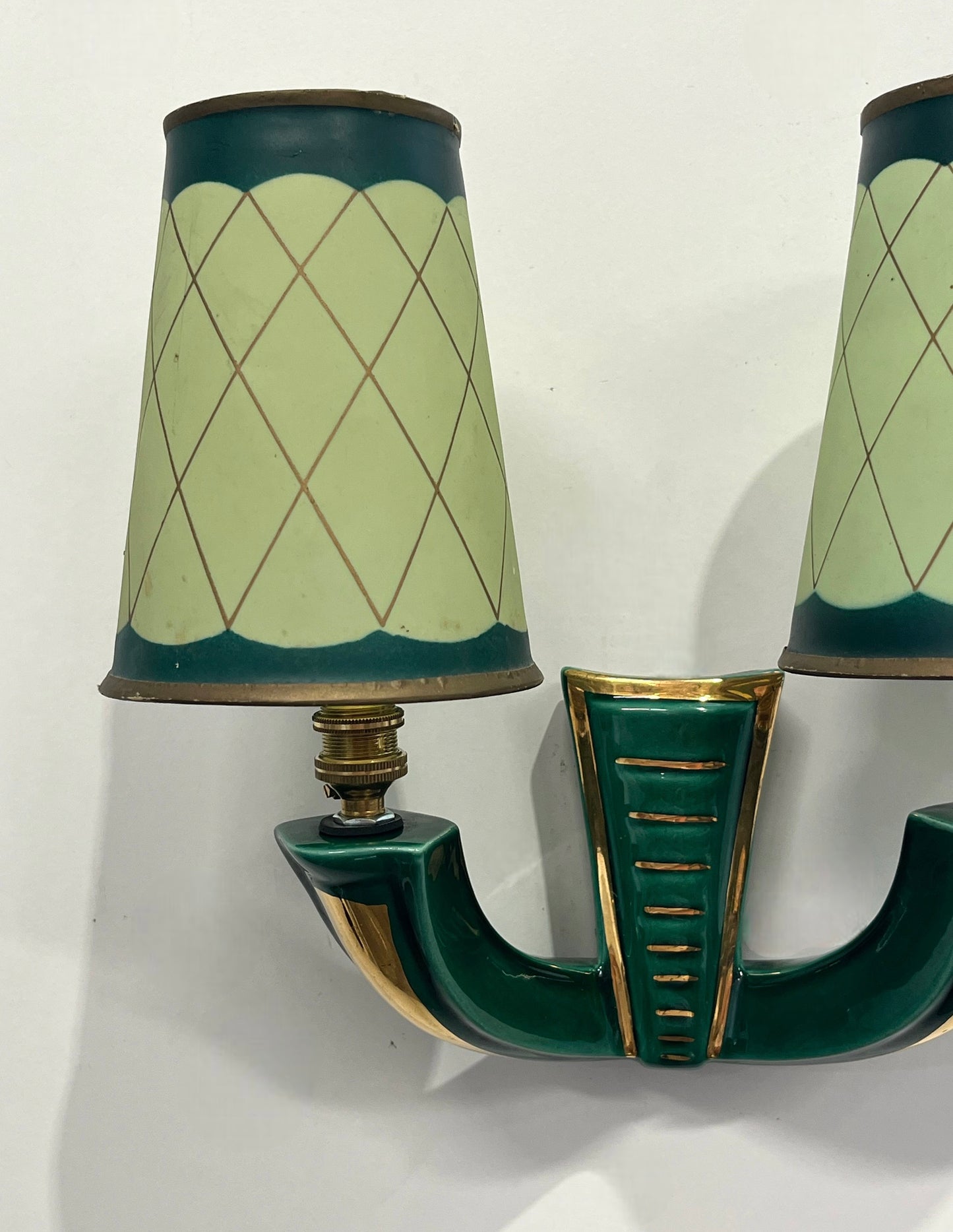 Pair of 1950’s French Ceramic Wall Light