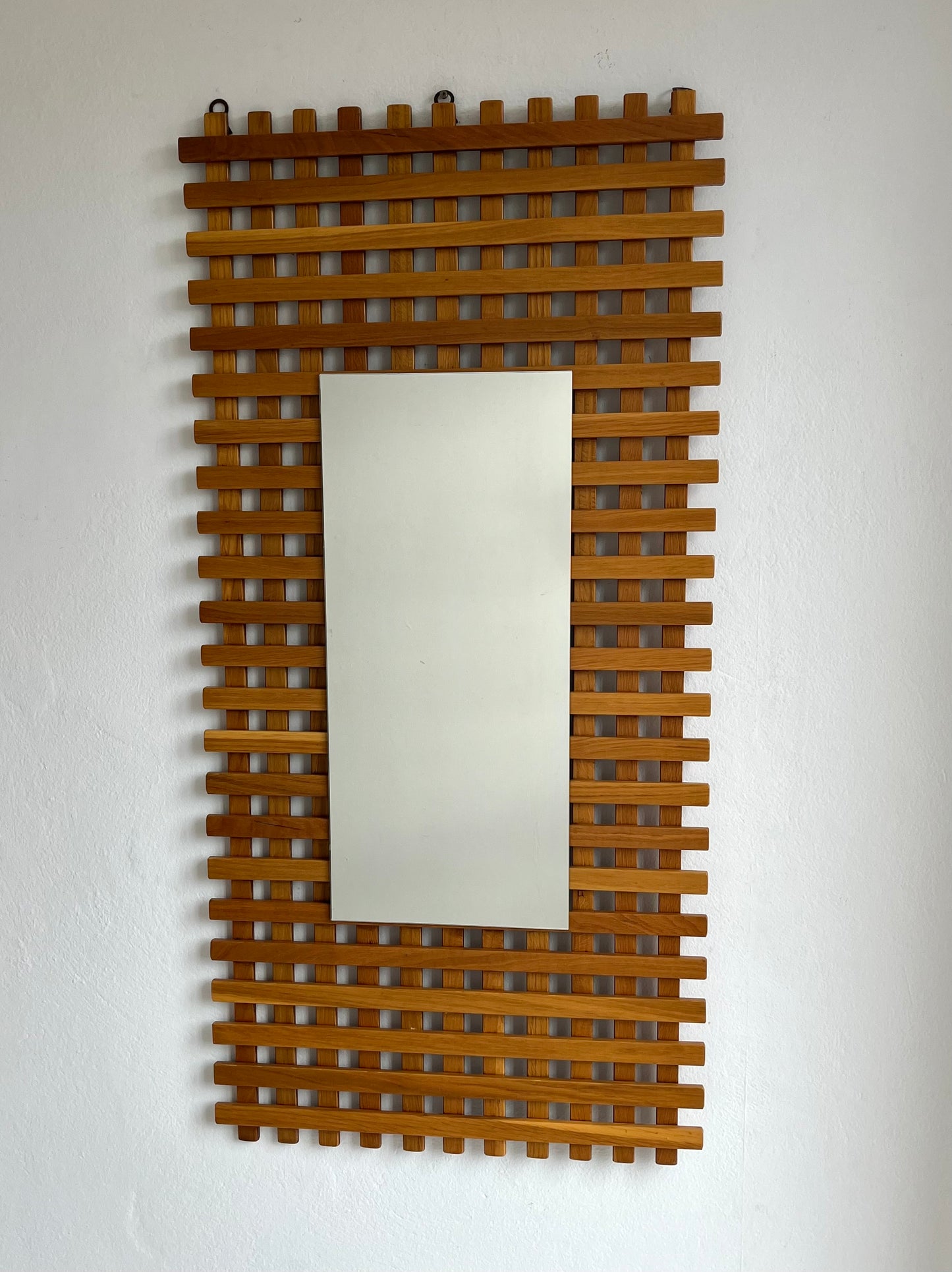 Vintage Italian Oak LatticeMirror