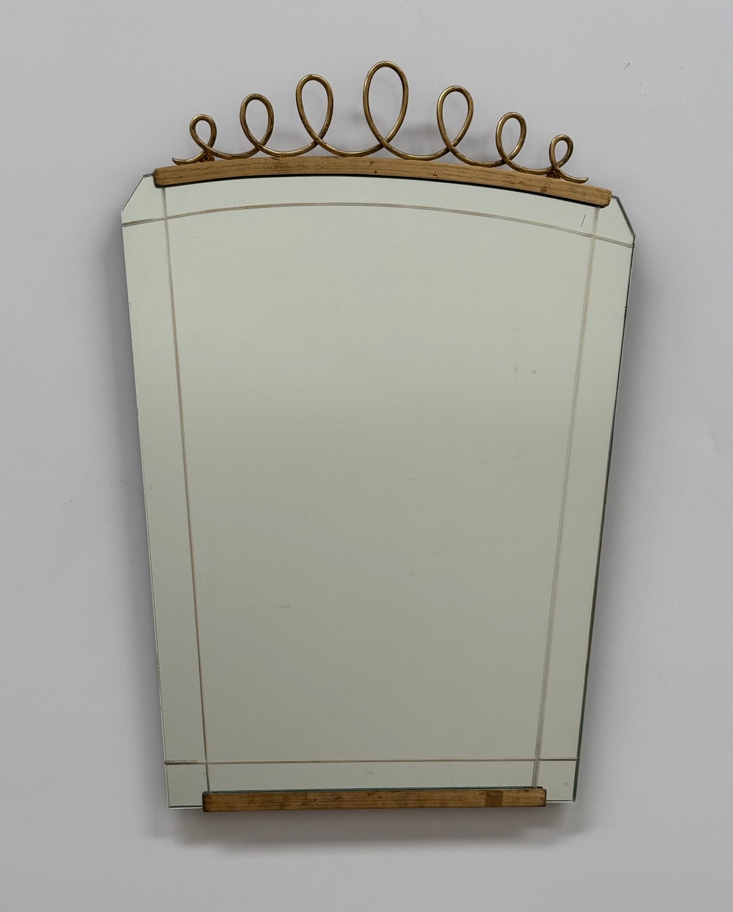 1950’s Italian Glass Decorative Mirror