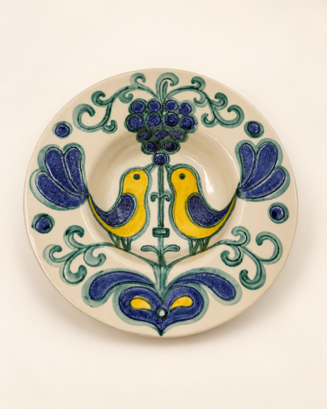 Italian South Tyrolian Ceramic Wall Plate