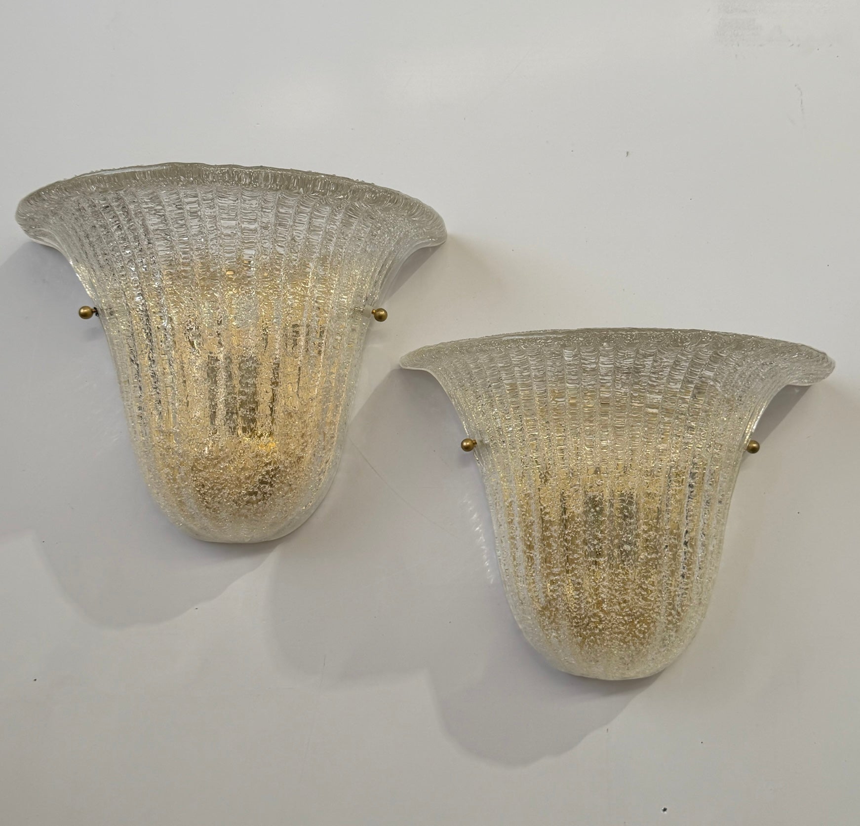 Pair of Murano Glass Wall Lights