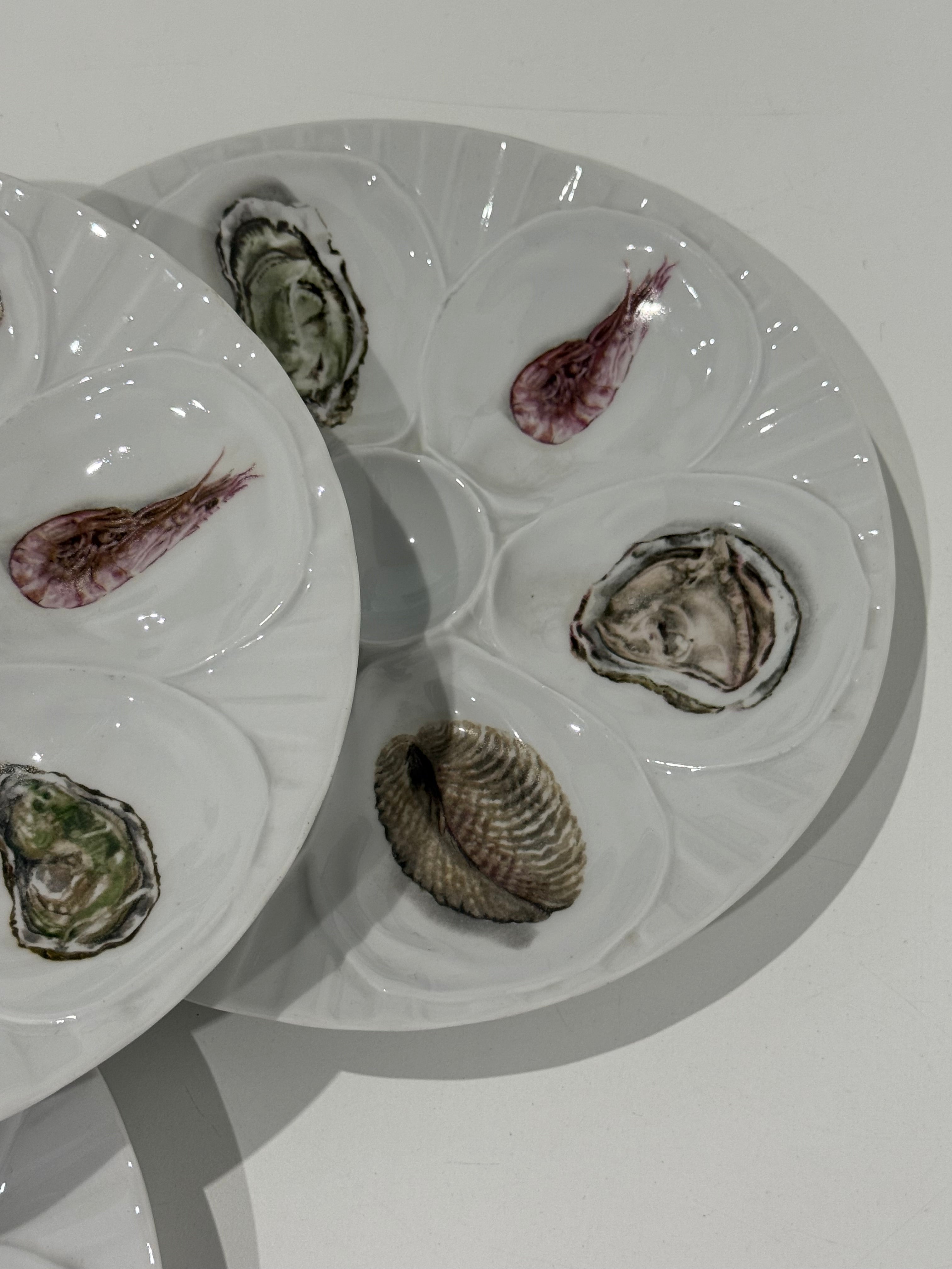 Vintage French Oyster Plate by Hirondelle - 2 Available